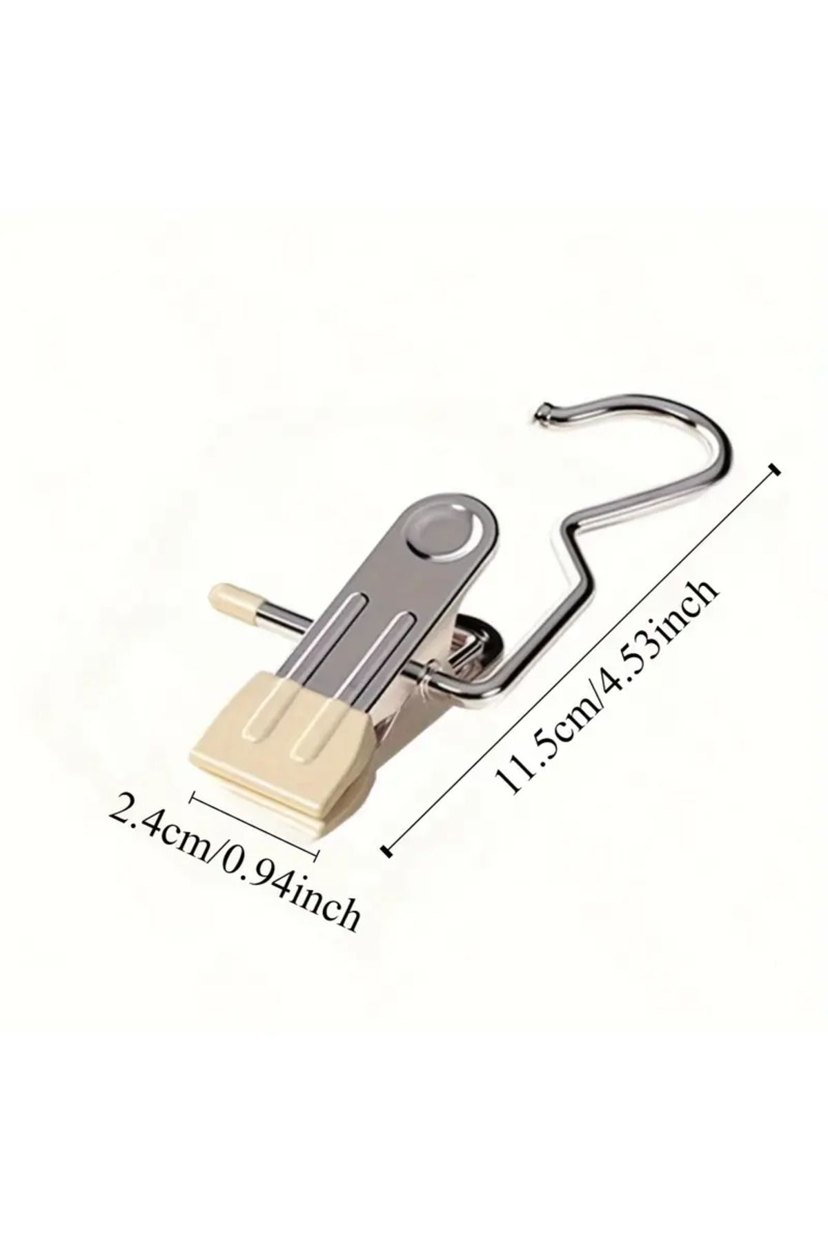 DANİSKA-10Pcs Stainless Steel Multifunctional Hook Clips - Scarf Shawl Hanger 4