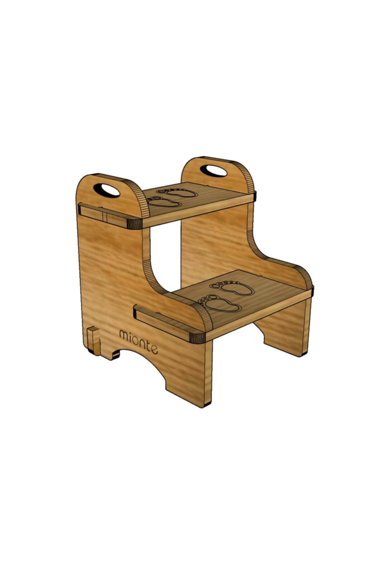 Mionte Flat-Pack Basamak Çocuk Ve Yetişkin Montessori Yükseltici Merdiven Ahşap Renk Meşe fotoğrafı 5 (önizleme)