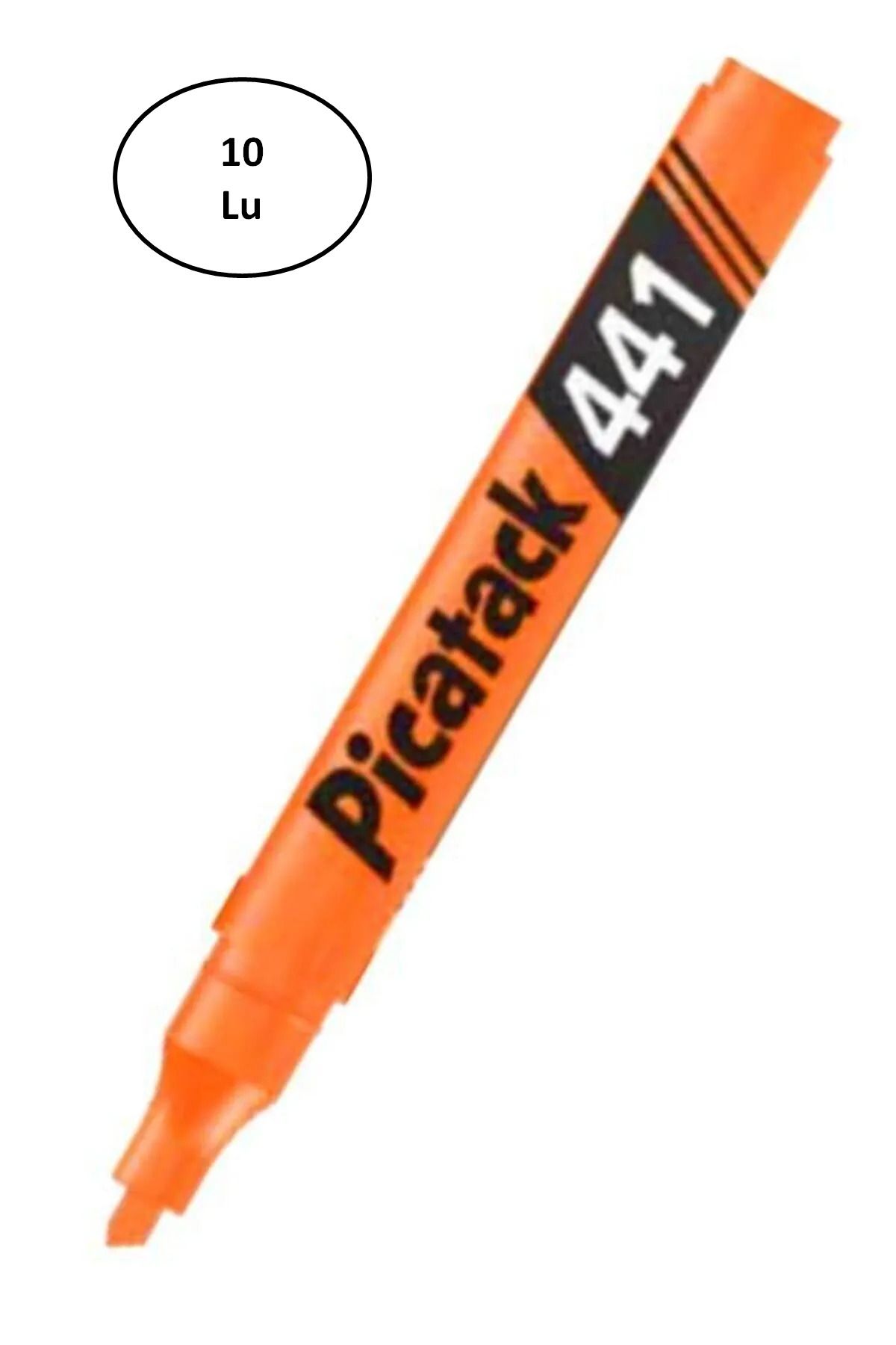 Picatak Picatack 441 Fosforlu Kalem Turuncu 10'lu