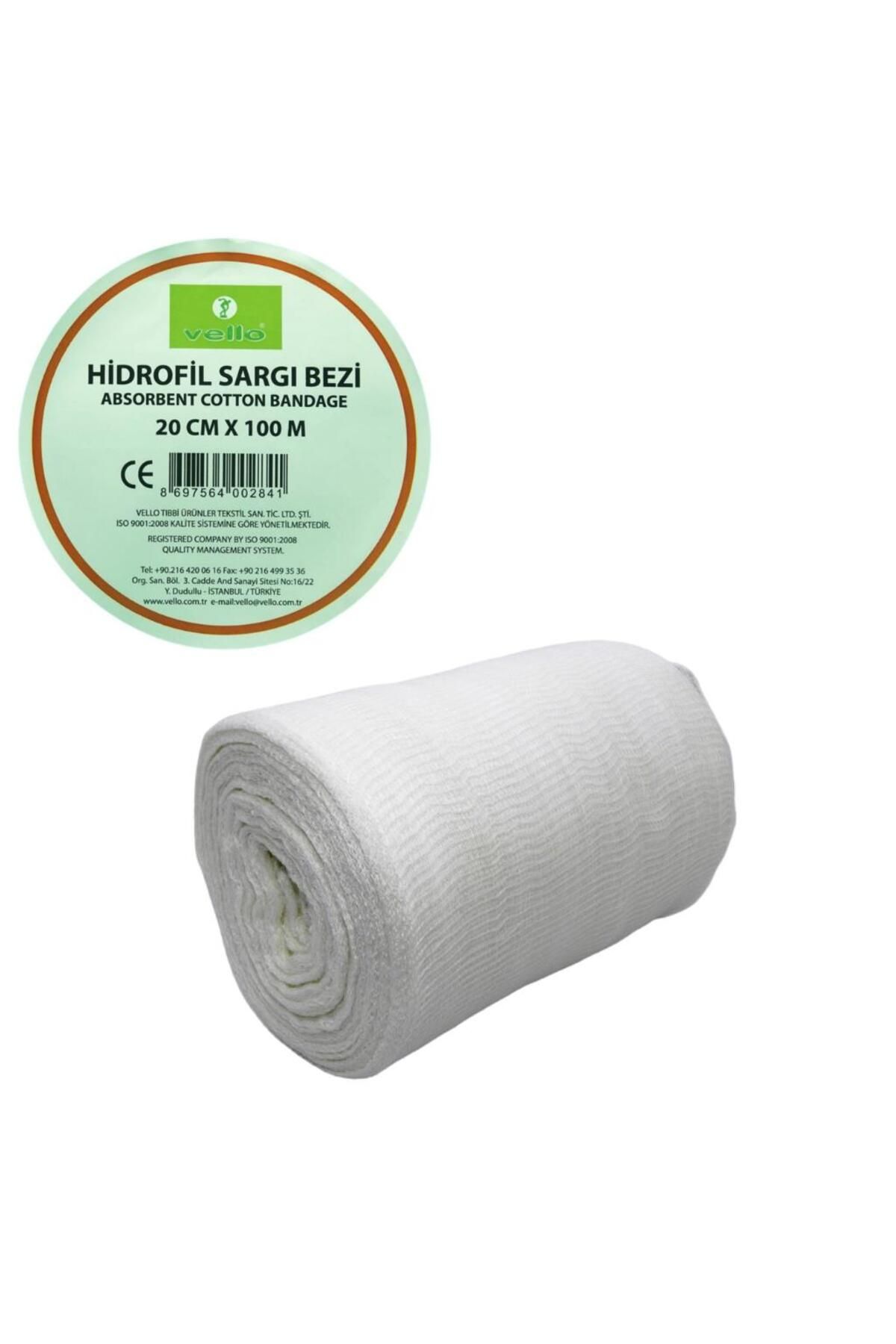 VELLO Hidrofil Sargı Bezi 20 Cm X 100 Mt