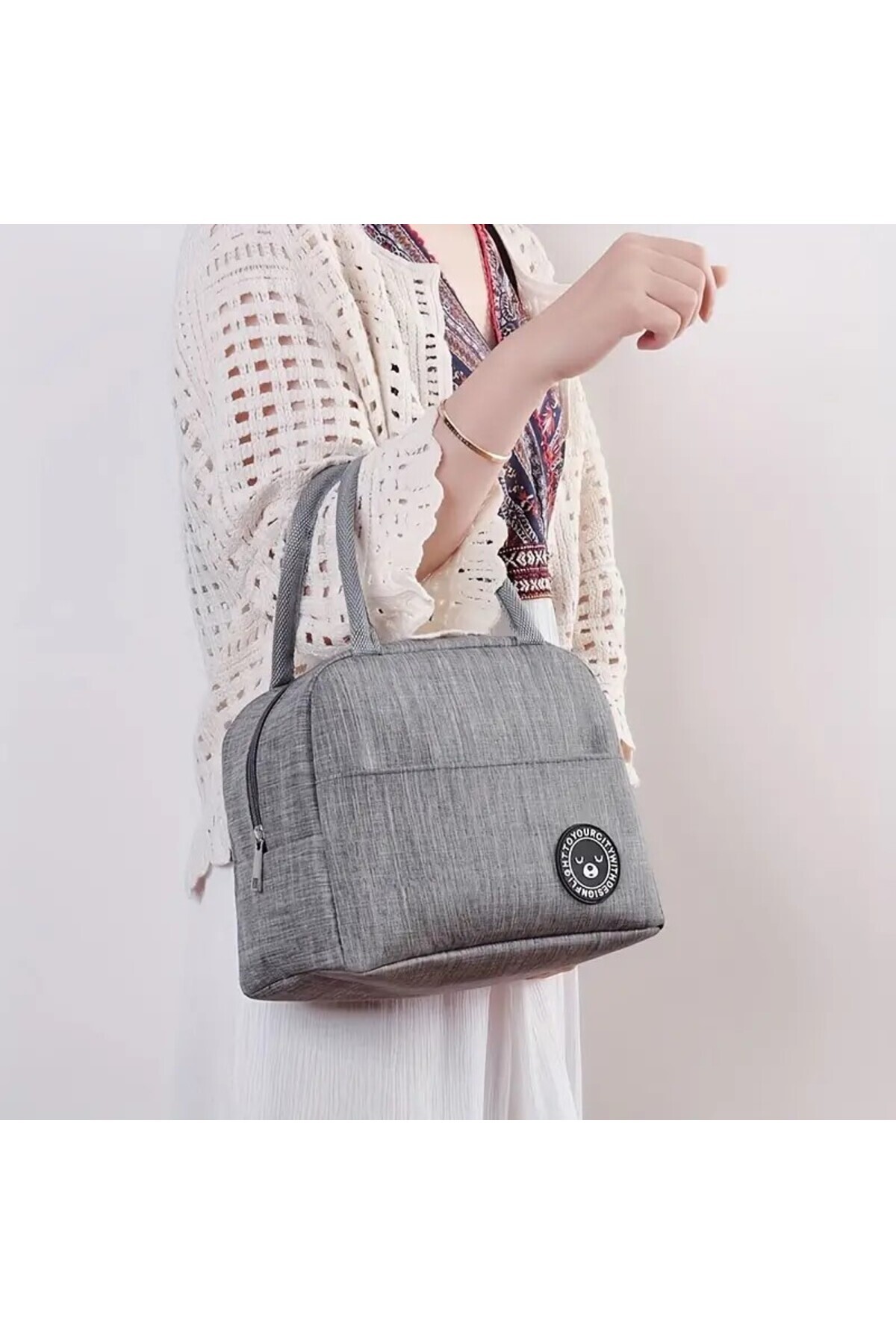 Areos Kalınlaştırılmış Alüminyum Folyo Yalıtımlı Çanta, Taşınabilir Su Geçirmez Öğle Yemeği Kutusu Çantası