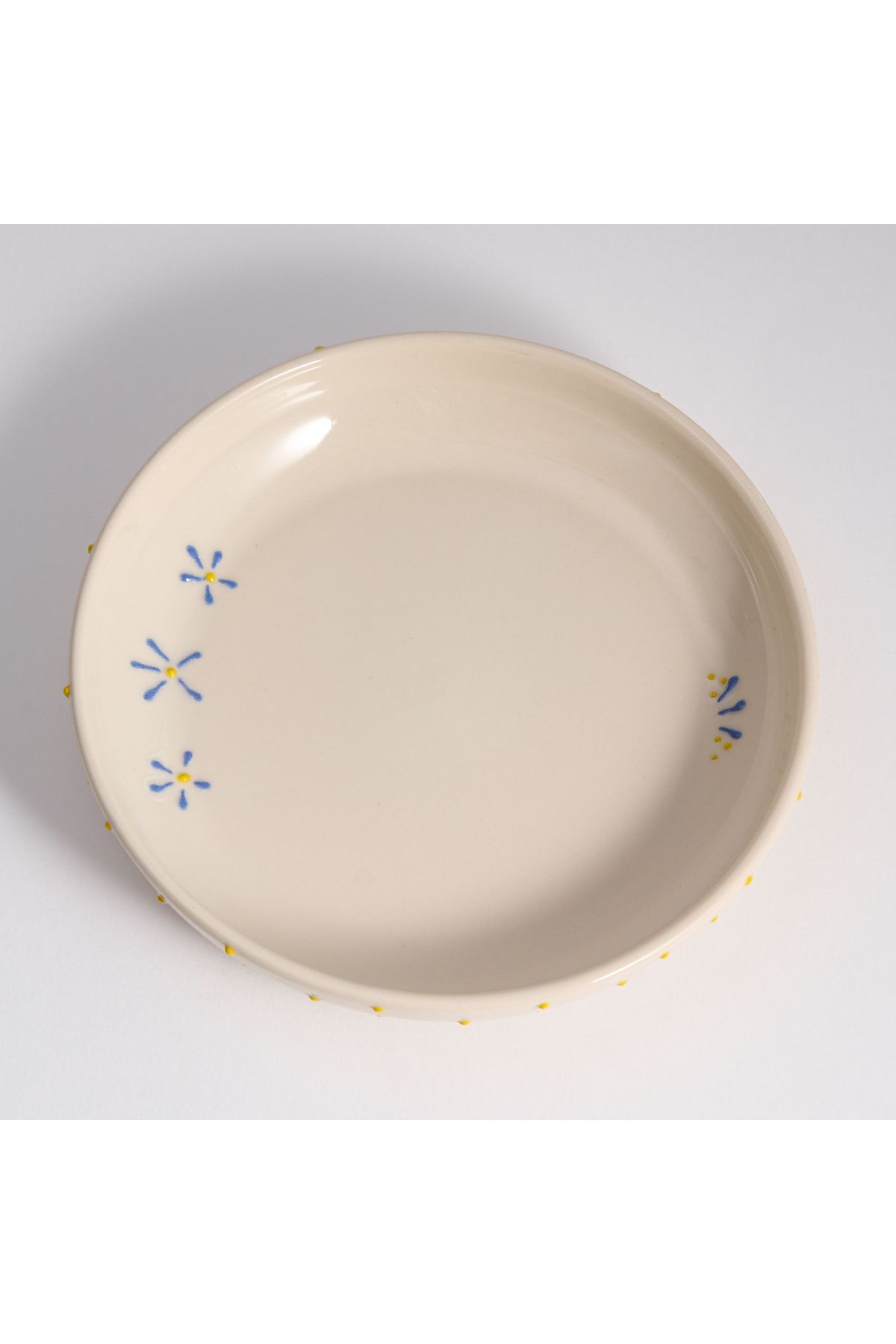 PINKU Ceramics-طقم أطباق حفرة مصنوعة يدويًا من السيراميك على شكل زهرة - 20 سم و15 سم 6