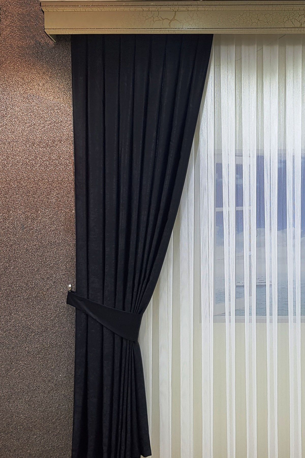 hesaplıperde-Black Soft Background Curtain 1