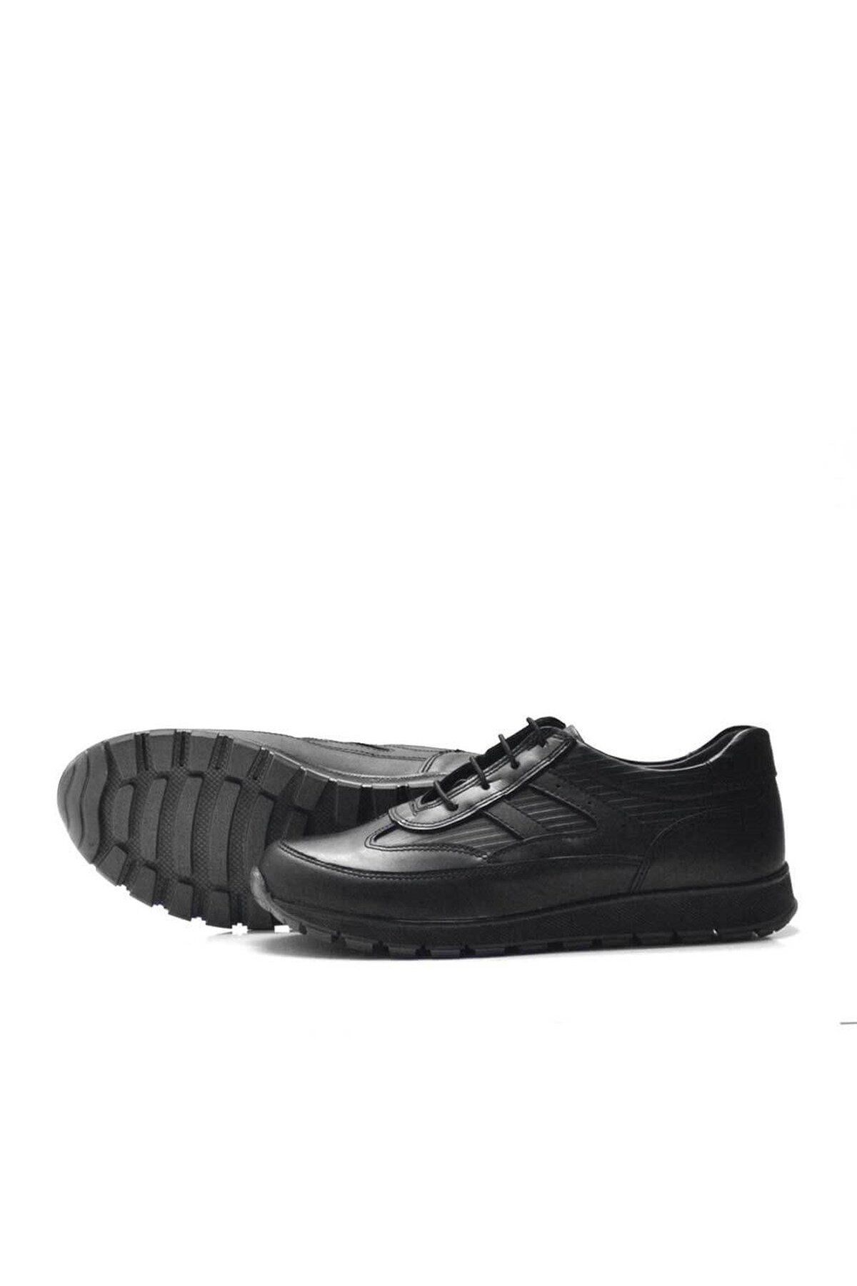 Raker-Plus Genuine Leather Black Lace-Up Men's Junior Sports School Shoes 5