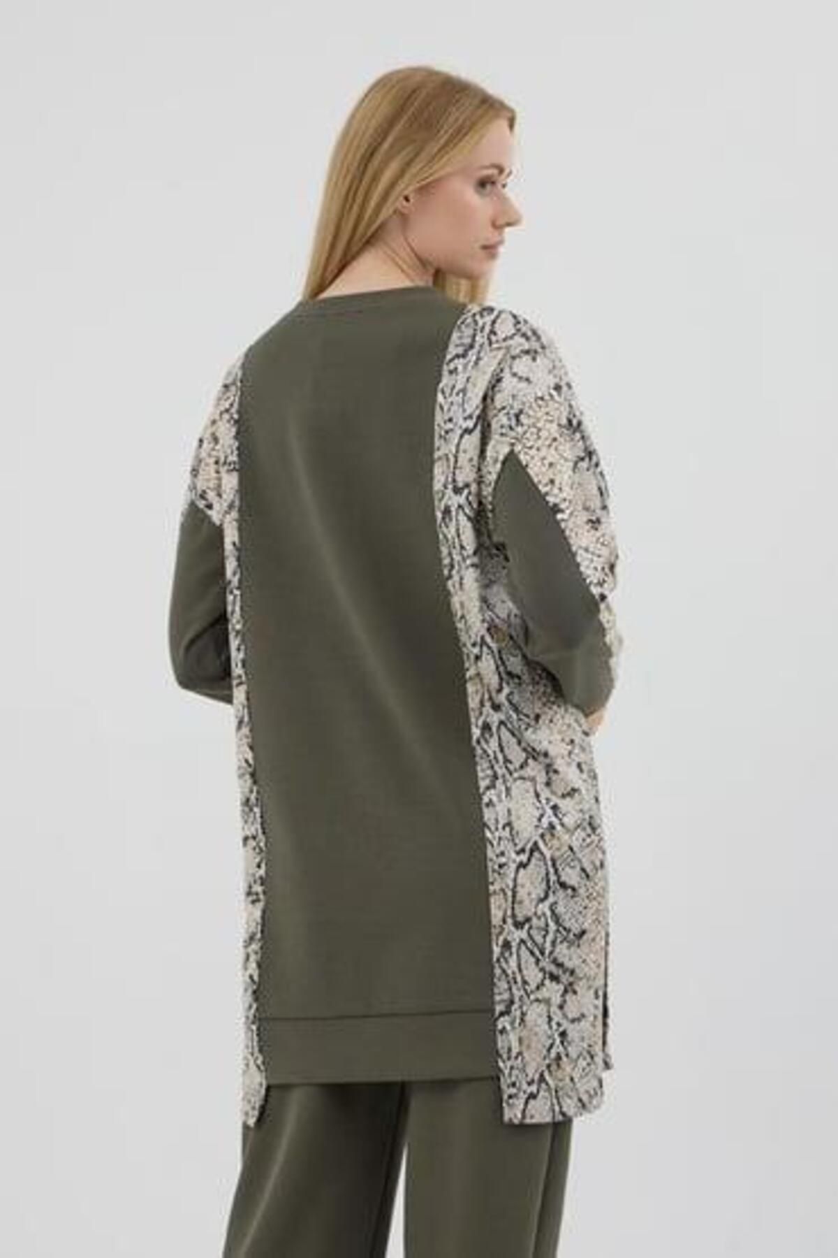 Moodbasic-Mb24.629 Model Khaki Set - Snake Pattern Detail 5