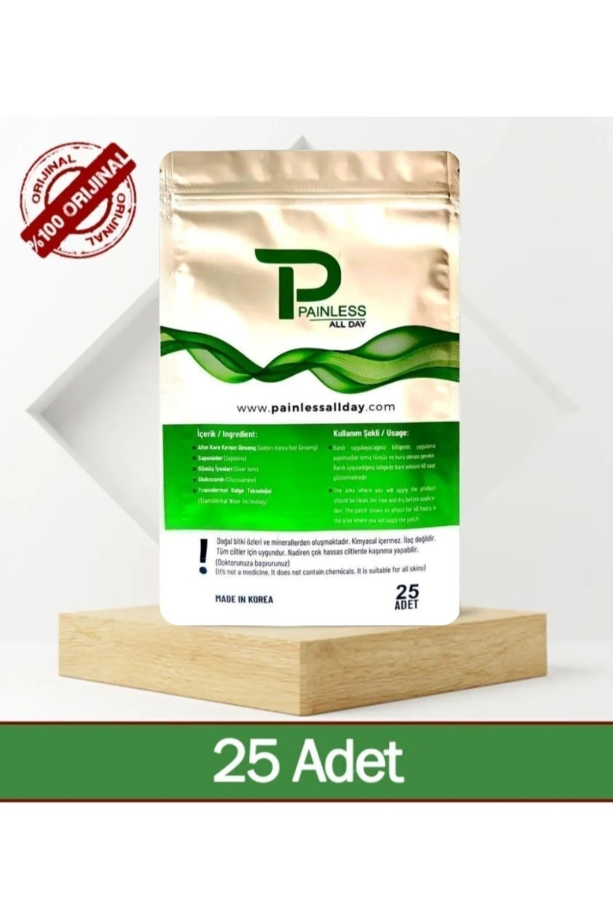 PAINLESS ALL DAY 25 Adet Tts Ginseng Band (YAKİ)