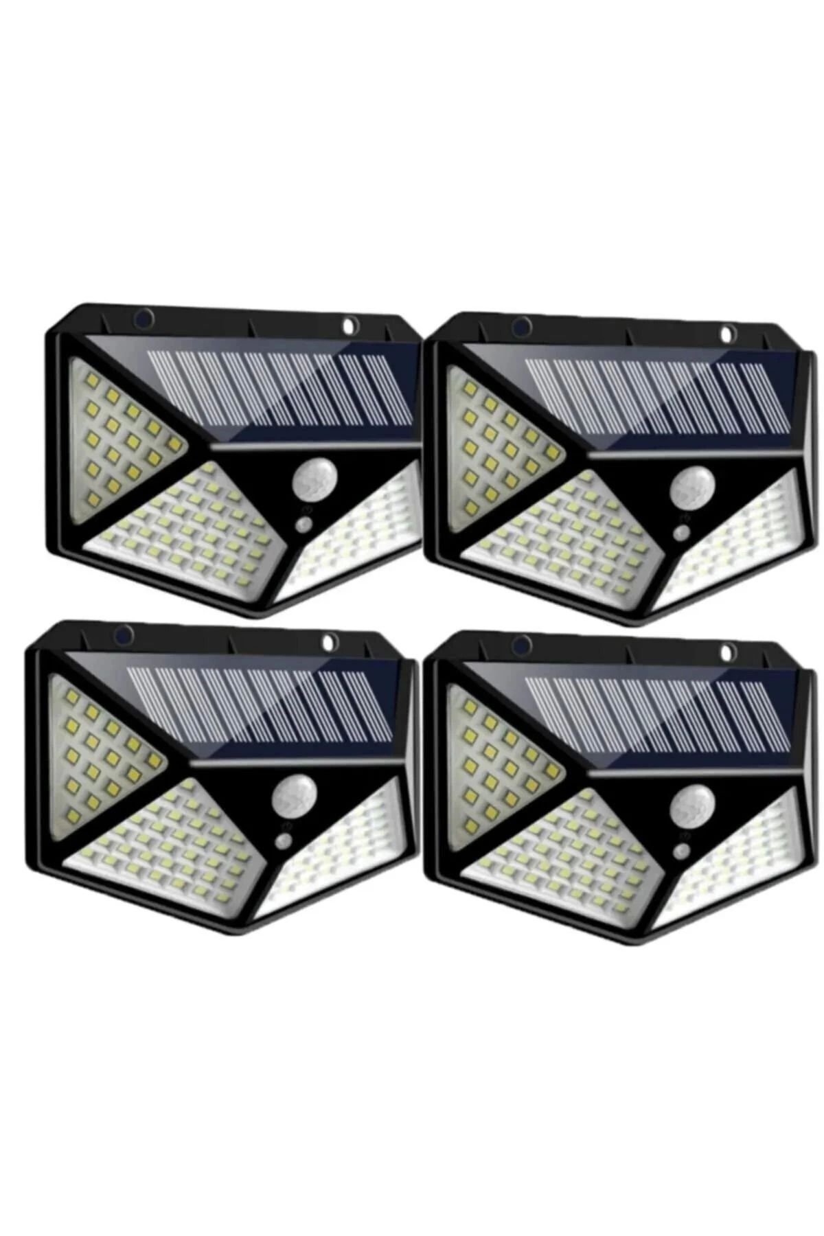 Solar Güneş Enerjili Bahçe Lambası 100 Led 4lü Paket Bahçe Aplik Bahçe Lambası Bahçe Aydınlatma