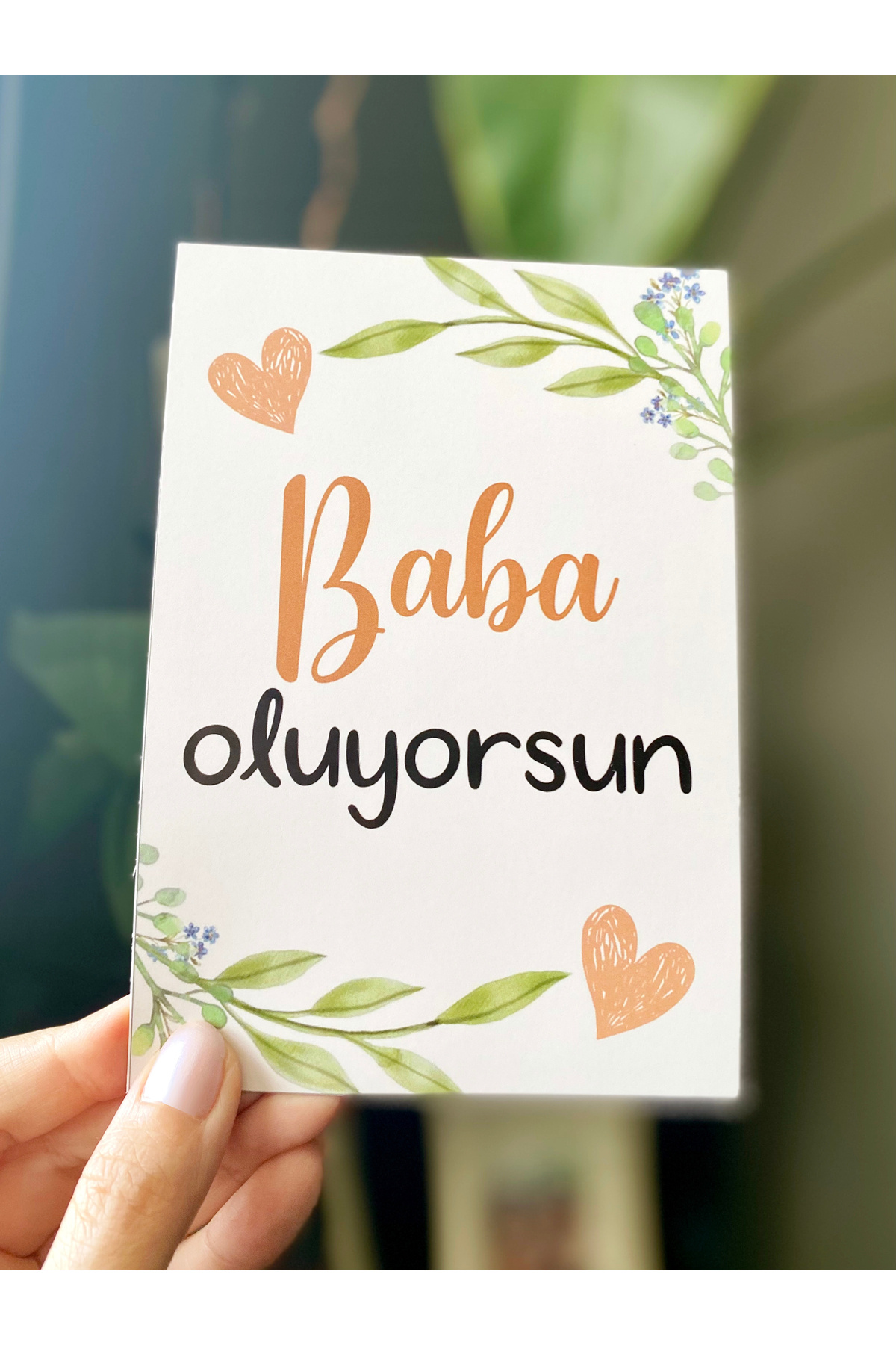 Pankart Evi Baba Oluyorsun Müjde Anı Kartı - Hamile Anı Kartı