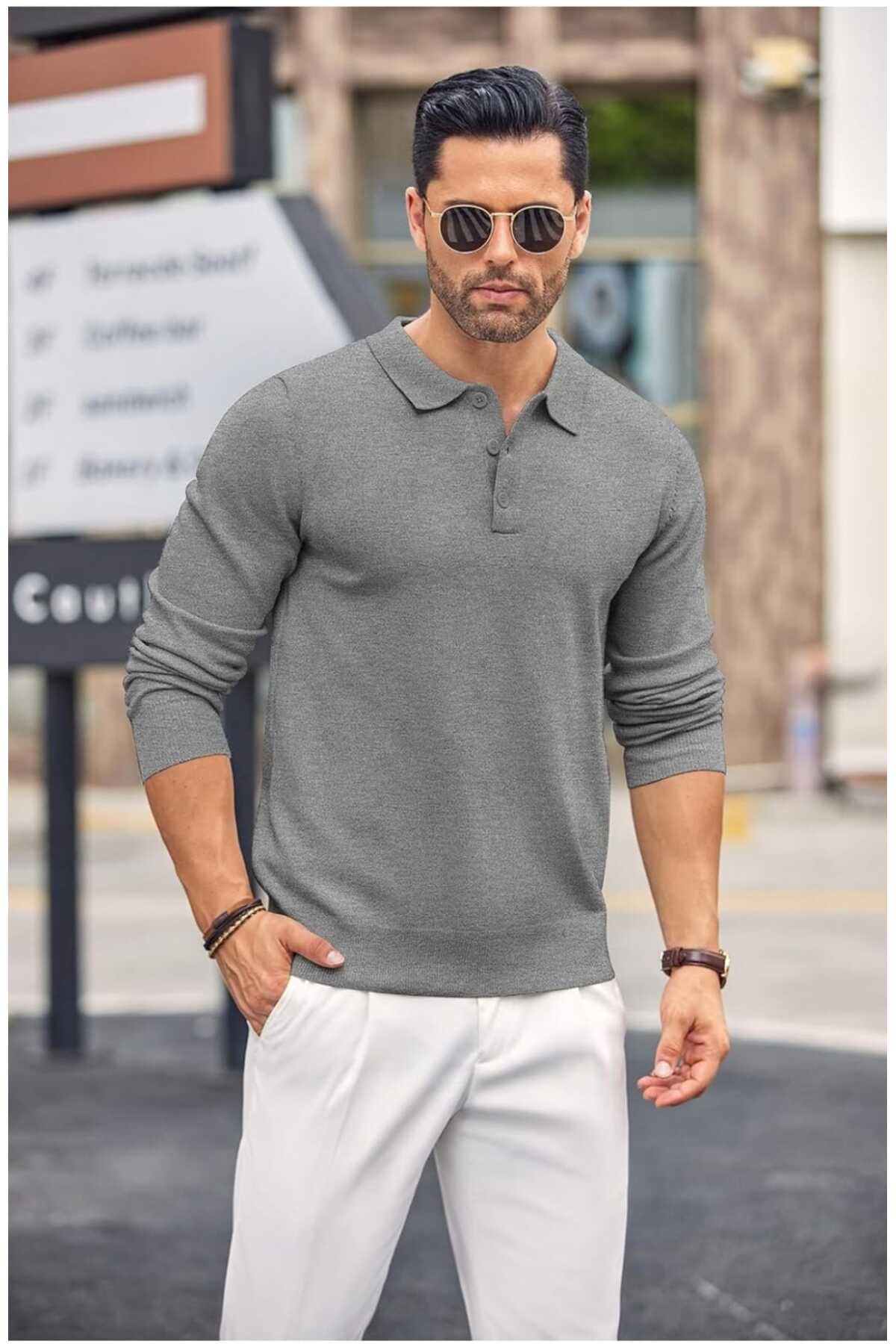 youknitwear you  Maicon Polo Yaka Erkek Triko Kazak - Görsel 2