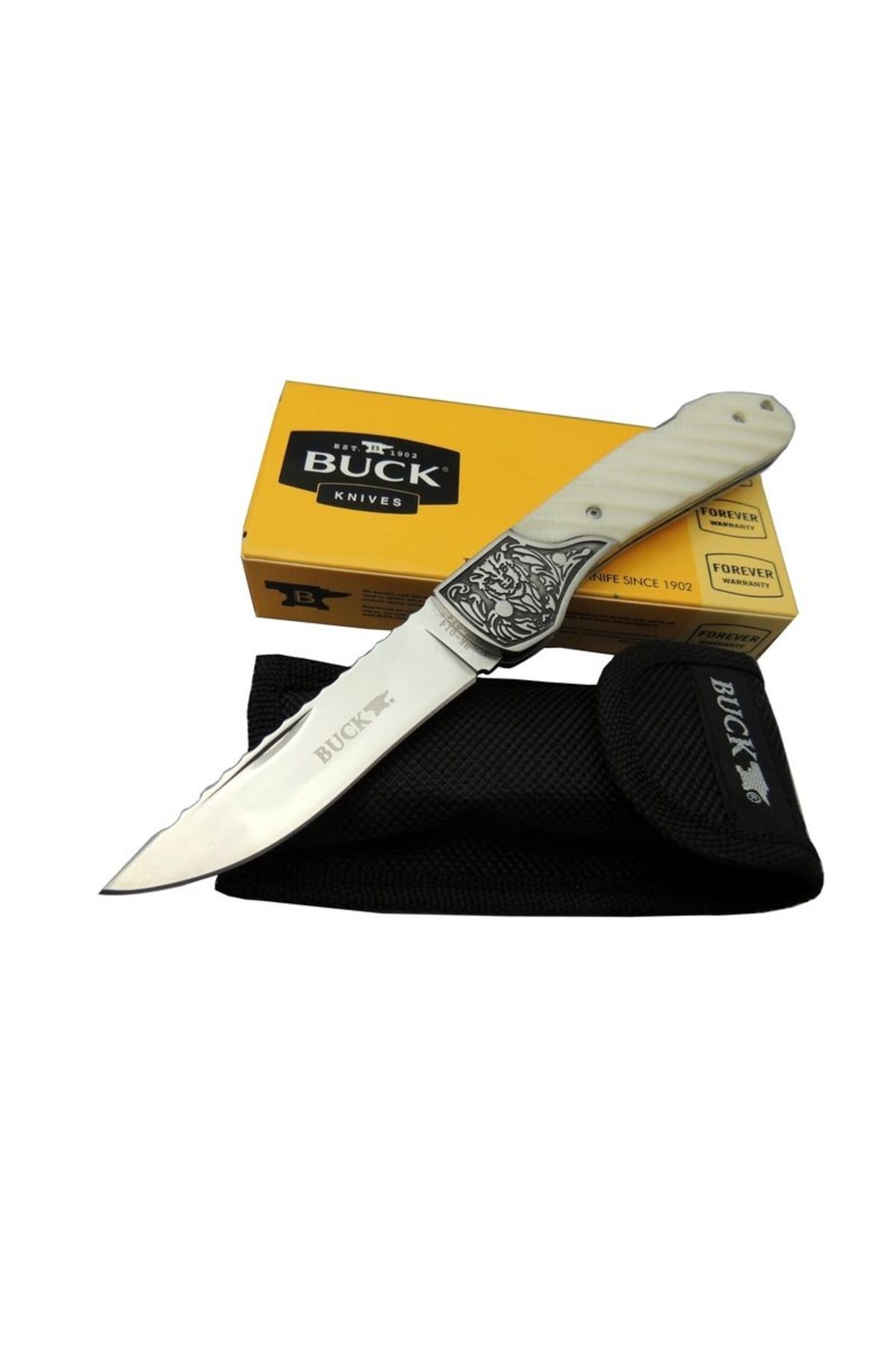 Skygo Buck Knives BK-014WY Kamp Çakı 20 cm - Kılıflı, Kutulu