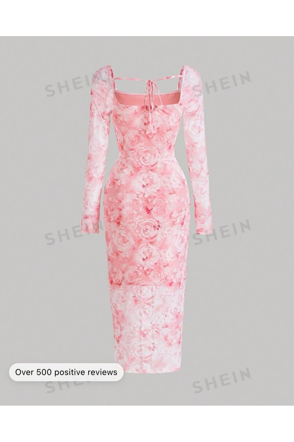 Shein Boutique-Shein Dress - Floral Pattern and Lace Detail 2