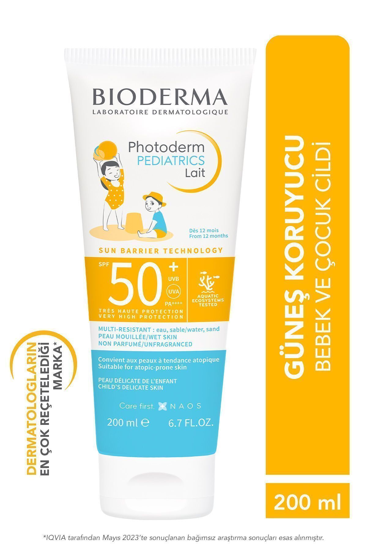 Bioderma Bebekler ve Çocuklar İçin Güneş Işınlarından Koruyan Güneş Kremi SPF50+ 200 ML Passi.3924