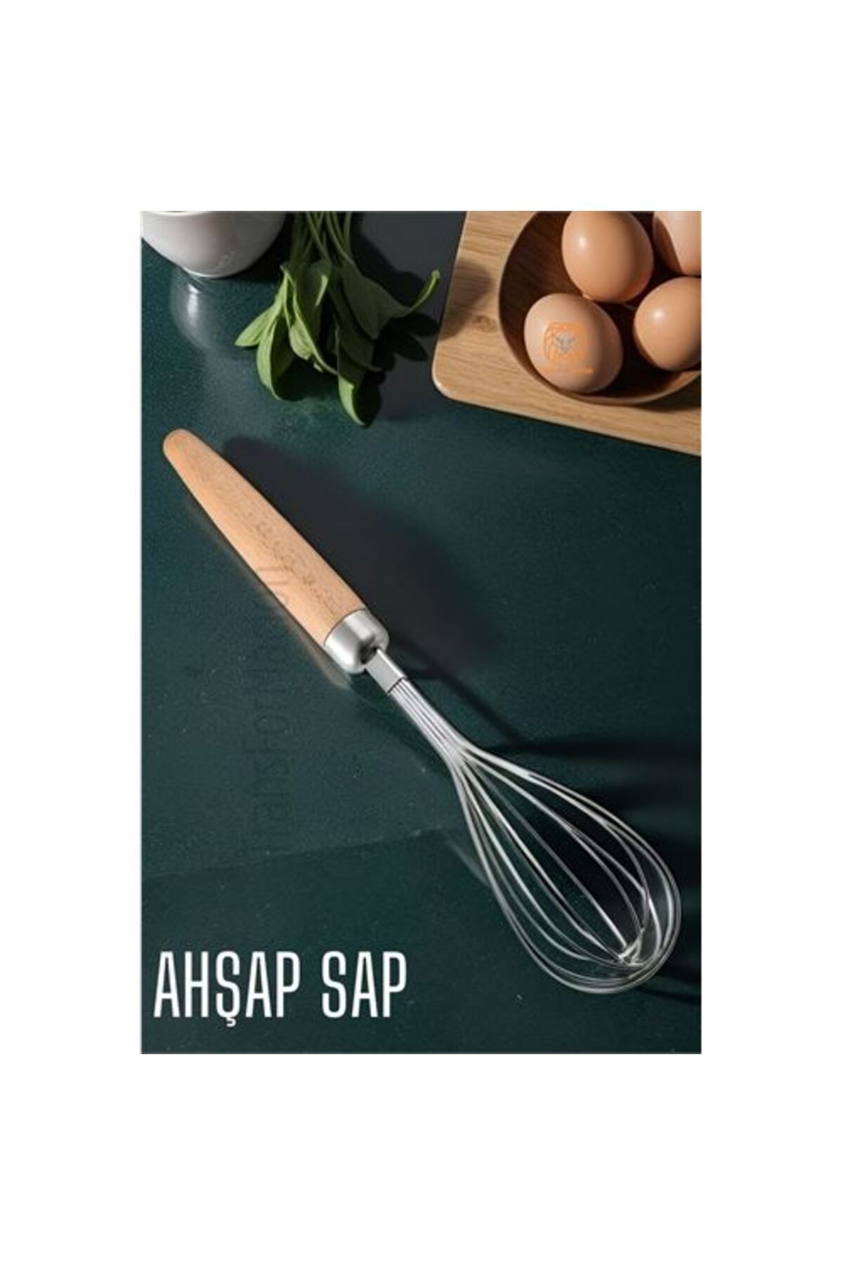 sahbülstore-26 cm Cintura Design Wooden Handle Whisk 10 Strands - Sbs7792-1636 1