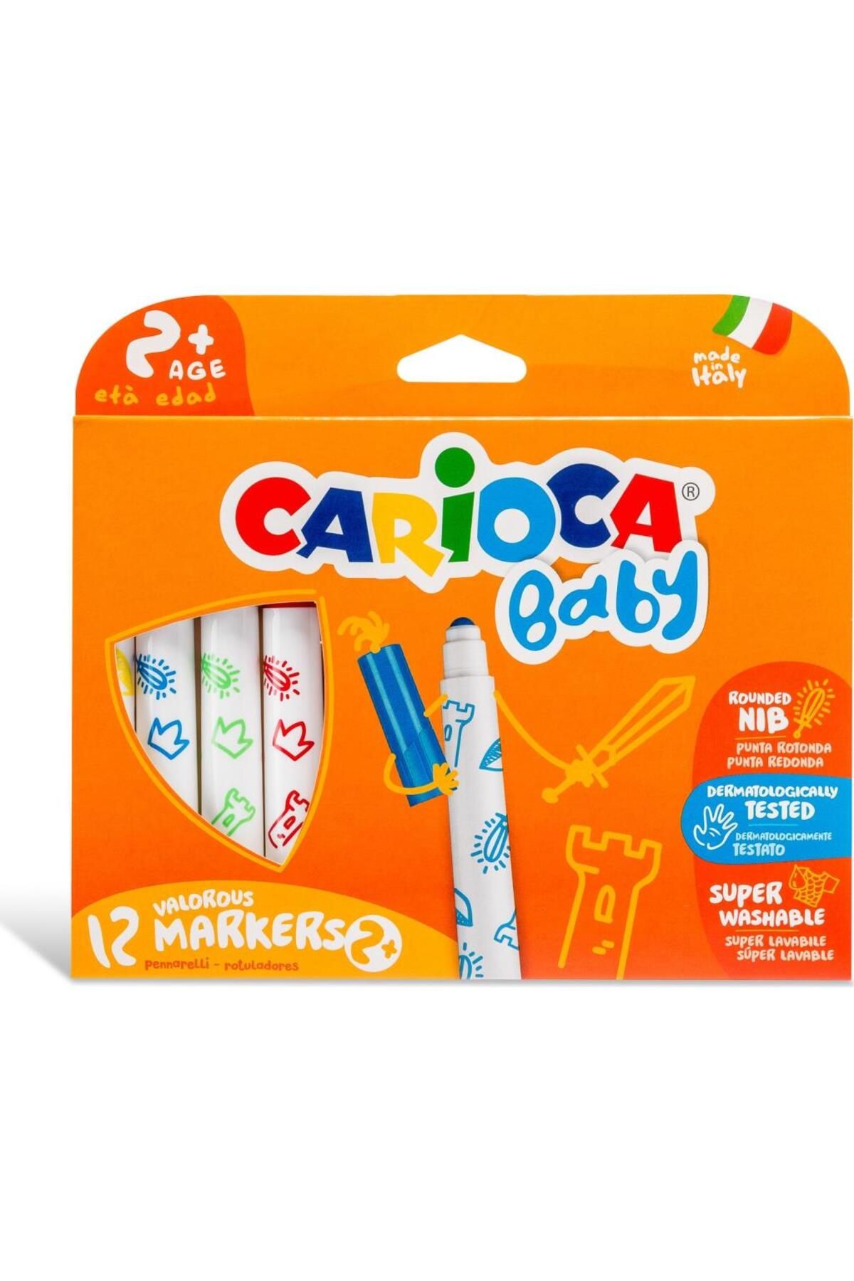 NessiWorld Carioca Jumbo Bebek Süper Yıkanabilir Keçeli Boya Kalemi 12'Li