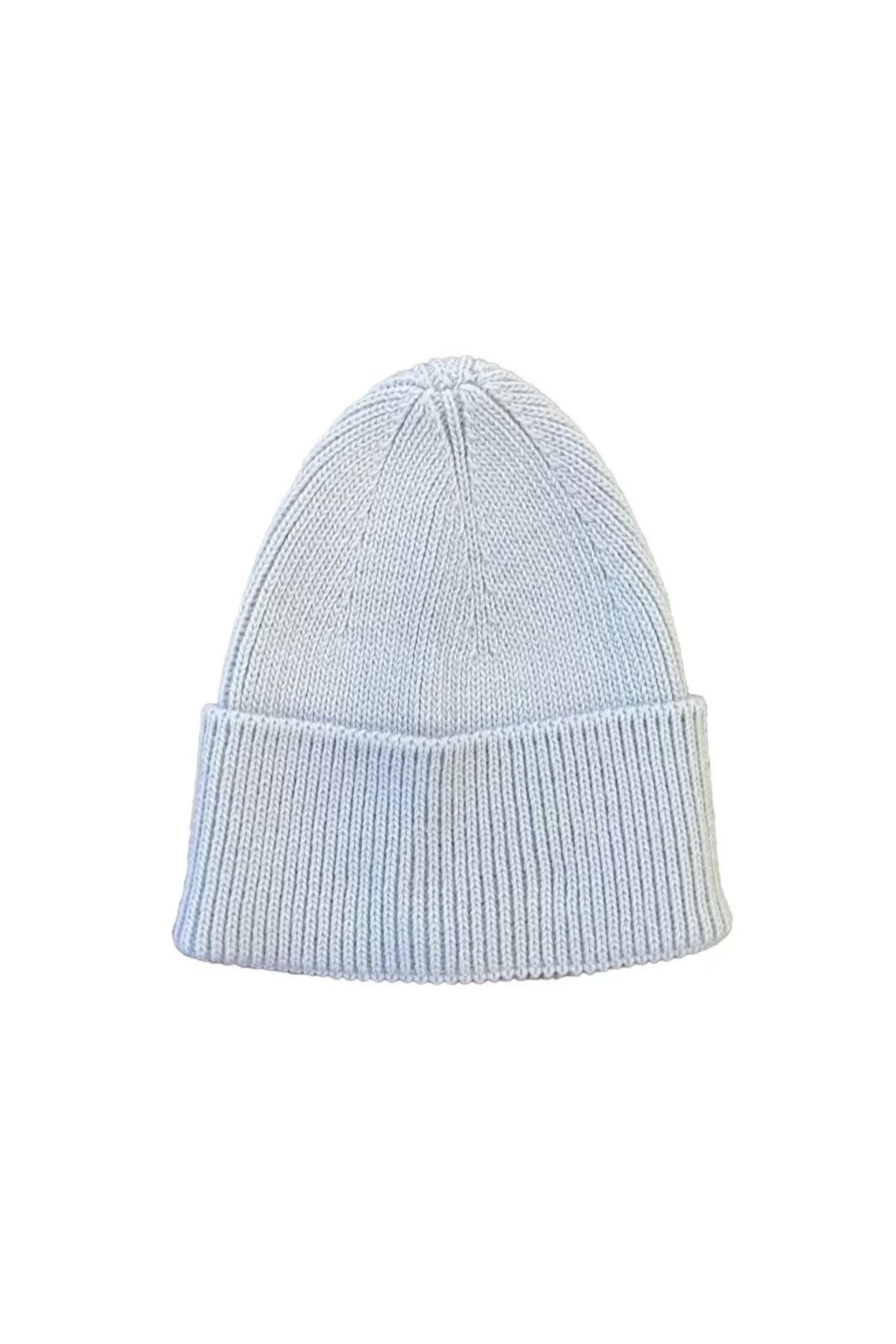 ZHARKİ-Unisex Light Blue Woven Knitwear Beret 1