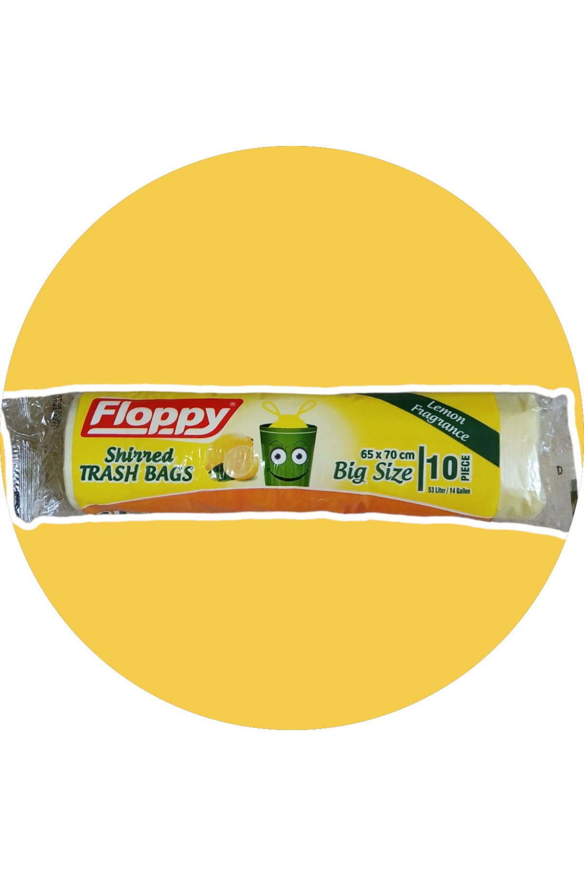 Floppy-Lemon Scented Large Size Trash-Pullover 65*70 cm 10 Pieces 2 Rolls 2