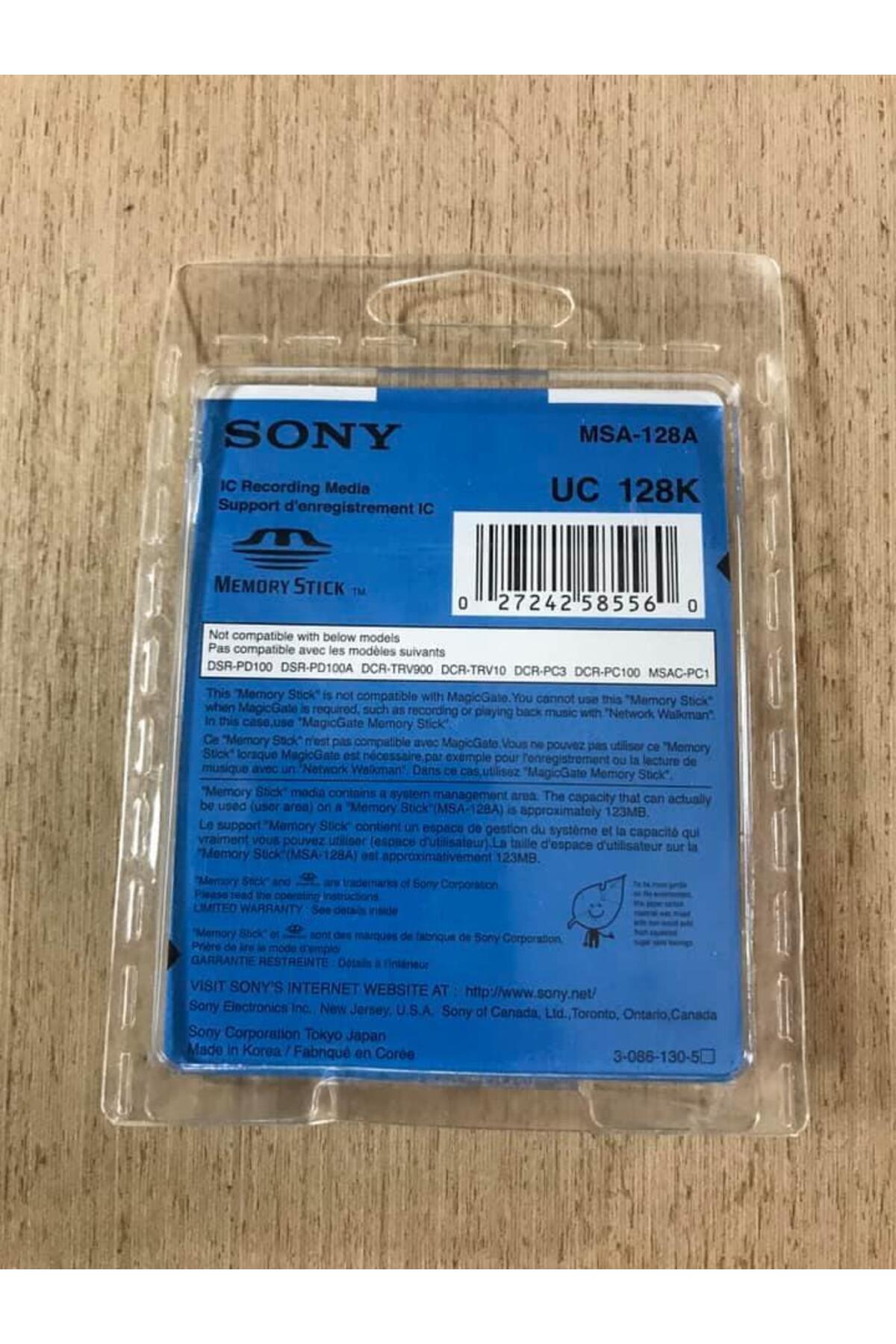 Carte Mémoire Sony Memory Stick 128 Mo MSA-128A | Pour Appareils Photo Et Caméscopes Sony Anciens