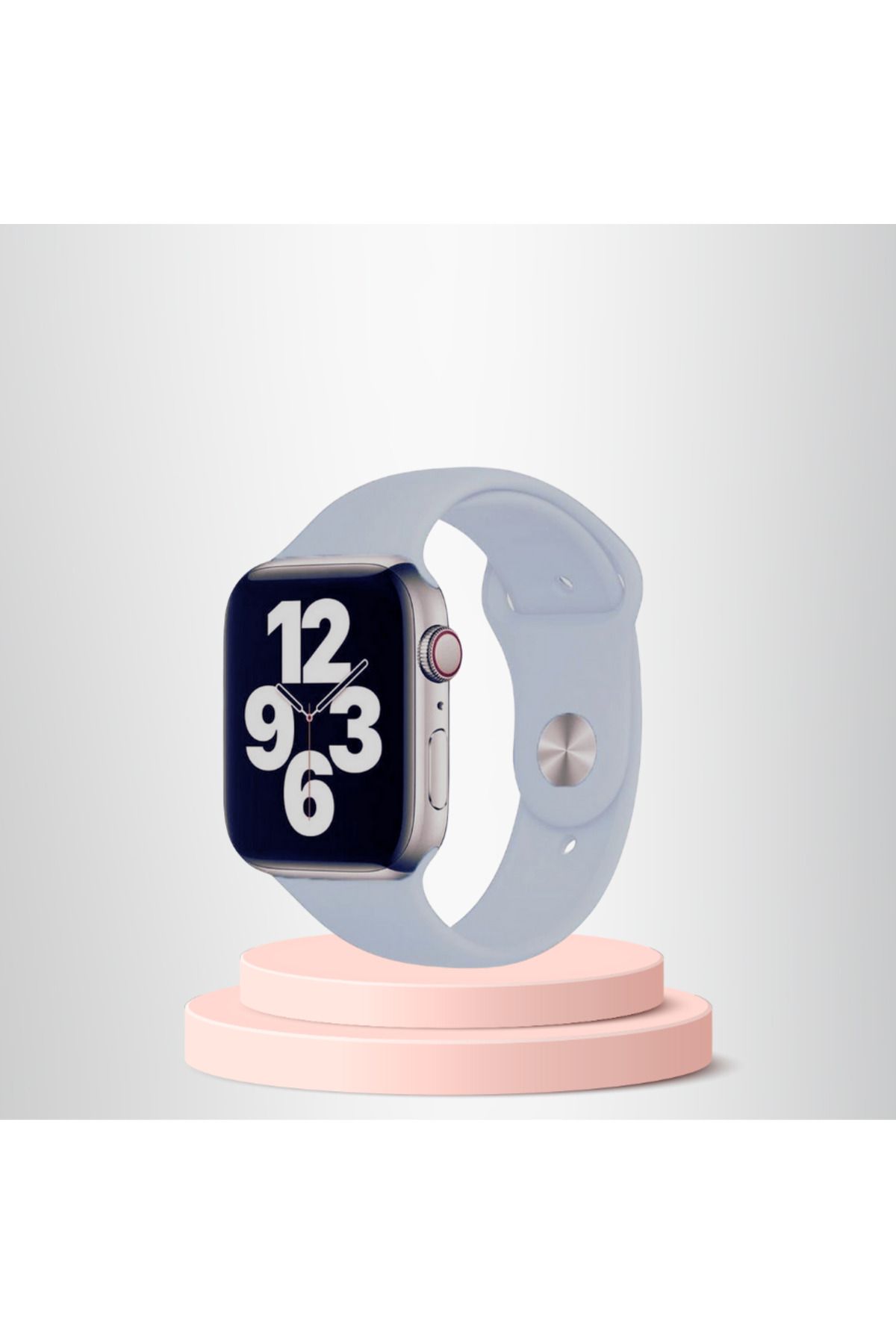 Apple Watch 38 40 41mm/s A Kalite Kordon Kayış Bileklik Klasik Kaliteli Silikon Kordon Buz Mavisi