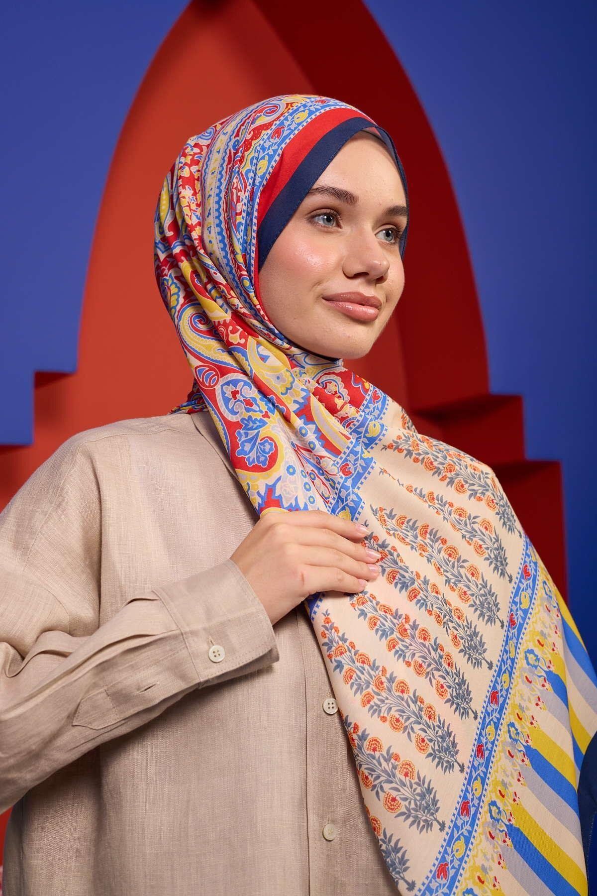 İpekhan-Nová kolekcia Soft Shawl Red Navy 3049-08 3