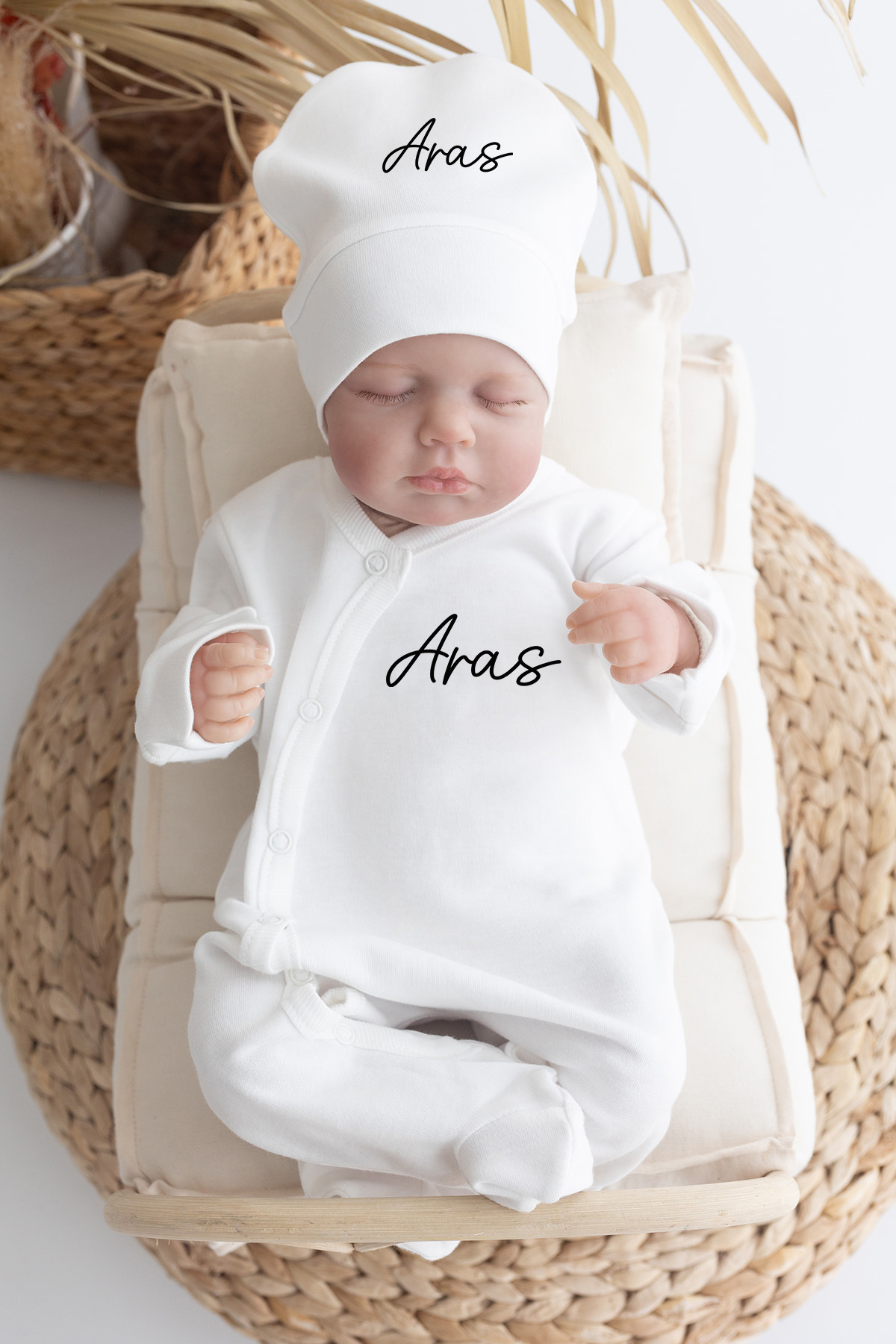 Bebe wini %100 Pamuk Baskılı 11’li İsimli Hastane Çıkışı MN62-İSİM SADE fotoğrafı 2 (önizleme)