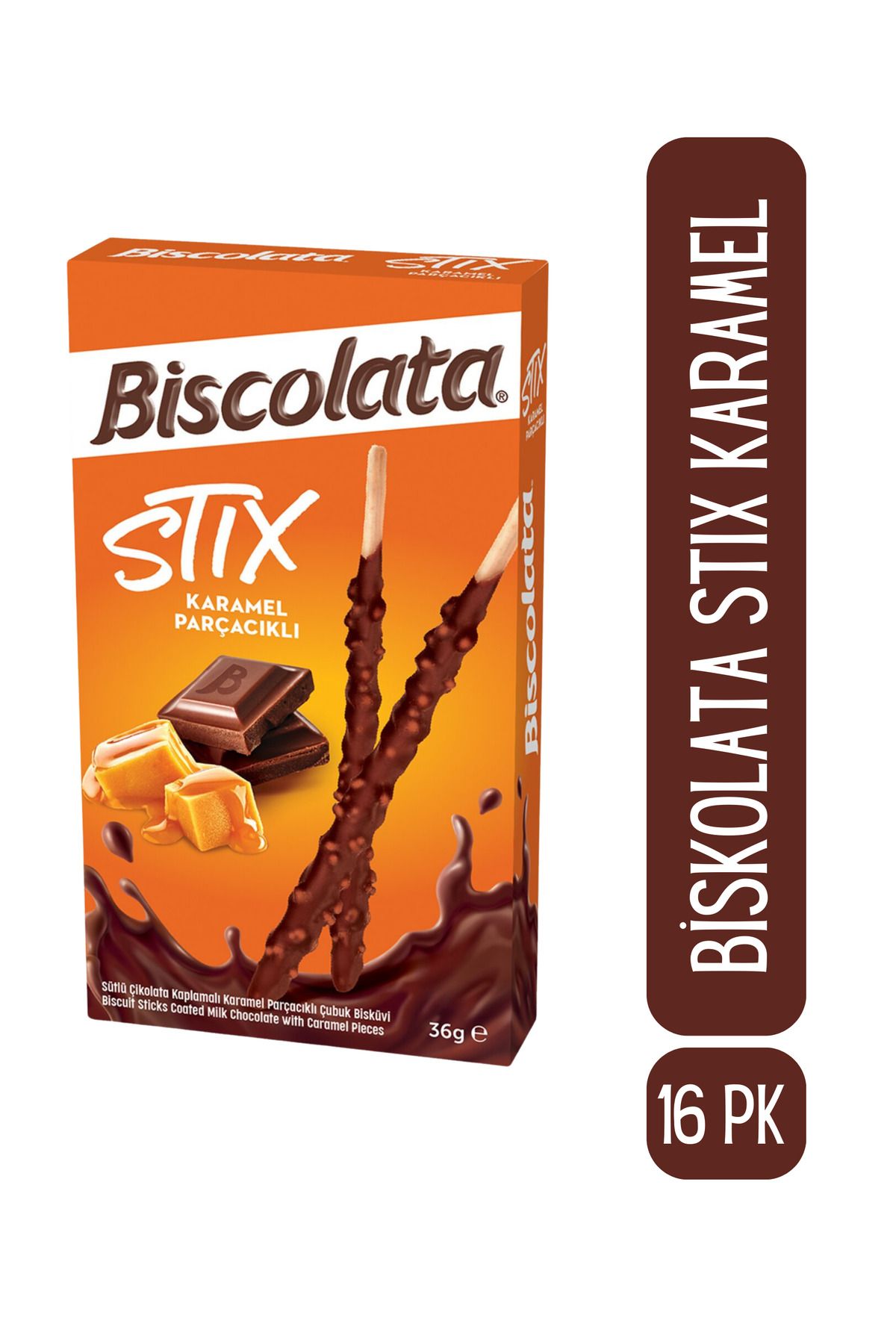 Şölen-Biscolata Stix with Caramel Particles 36 Gr X 16 Pieces 3