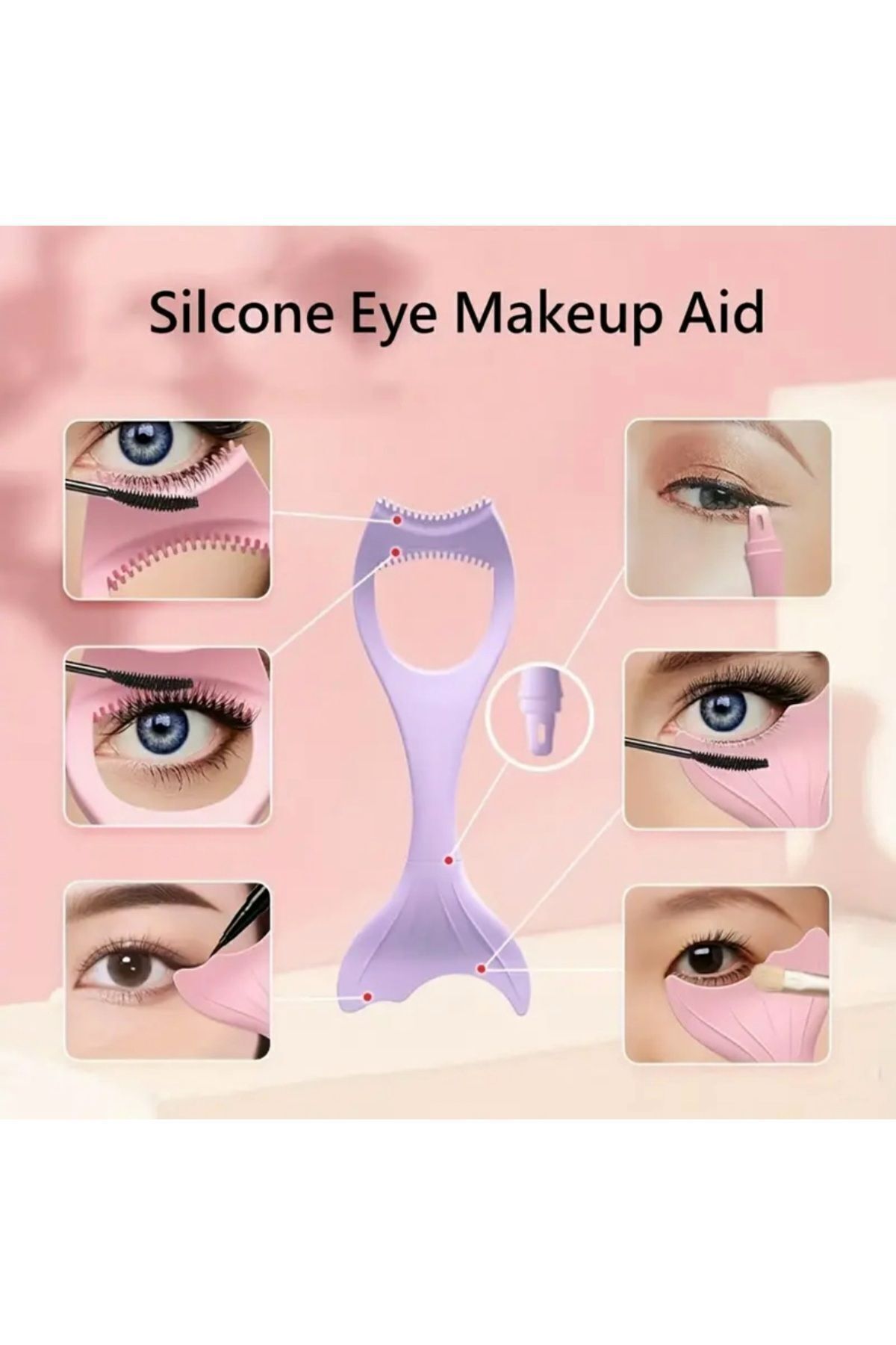 Silikon Kolay Rimel & Eyeliner Çekme Aparatı — رنگارنگ 8976517406153 — تصویر 3 از 8