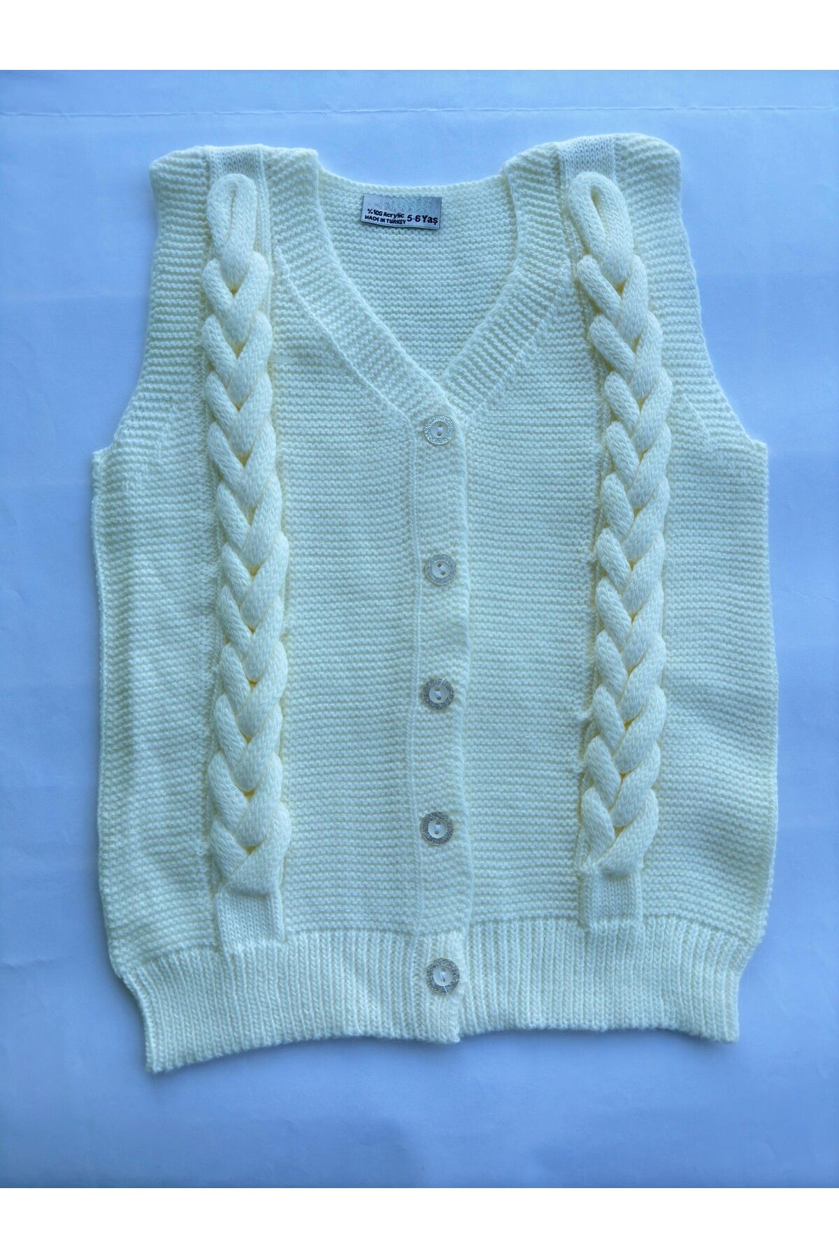 gogo bici-Braided Knitwear Girl's Vest 2