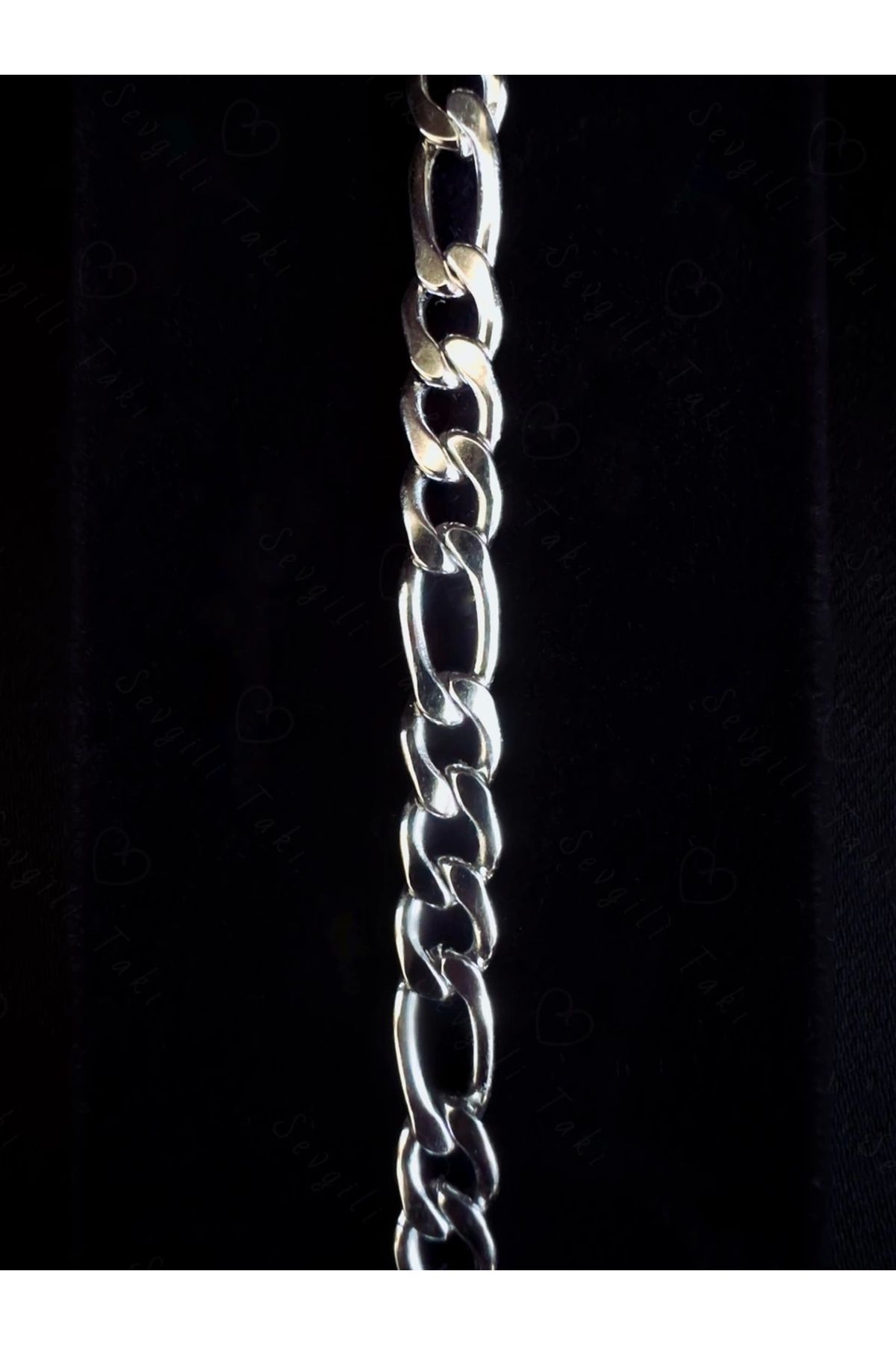 SEVGİLİ TAKI-Figaro Model Flat Steel Chain Bracelet |   Vega Series 5