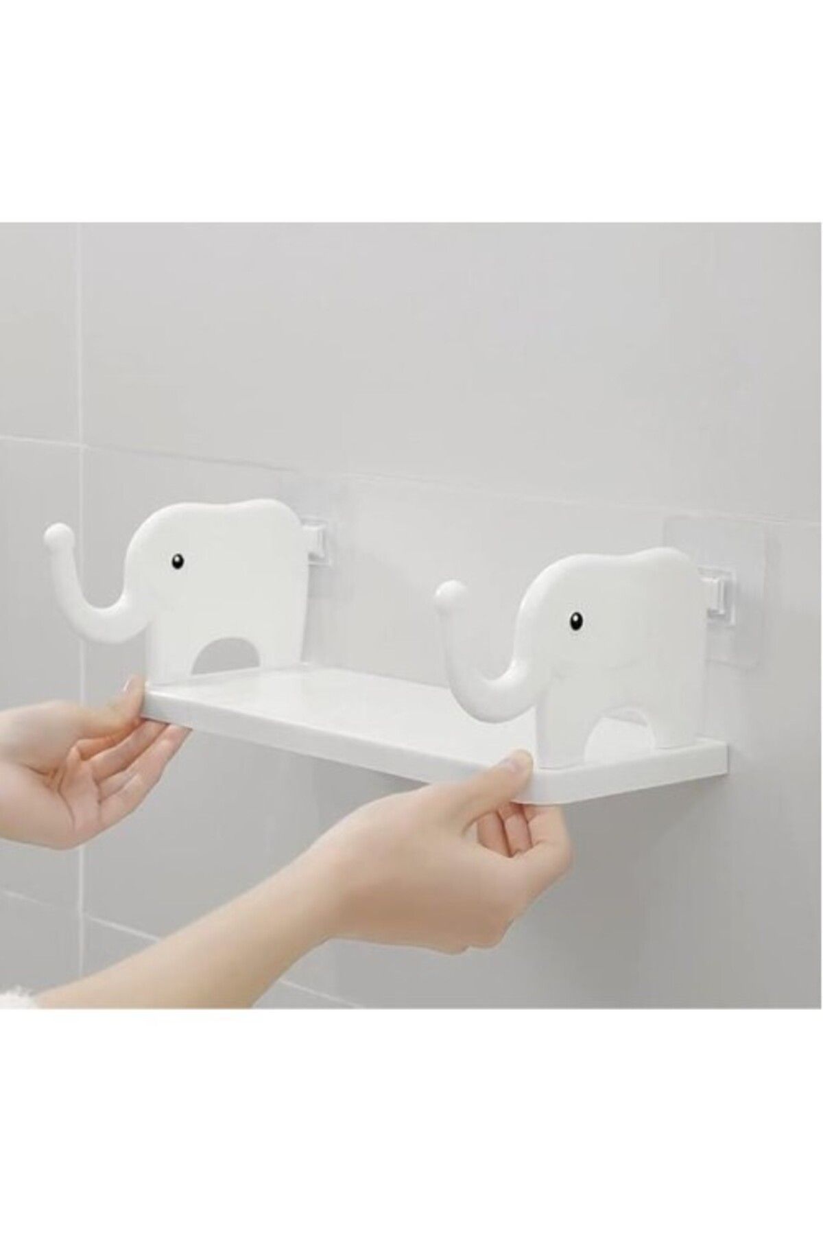 EYBA STİCKER-Multi-Purpose Adhesive Elephant Patterned Shelf 5