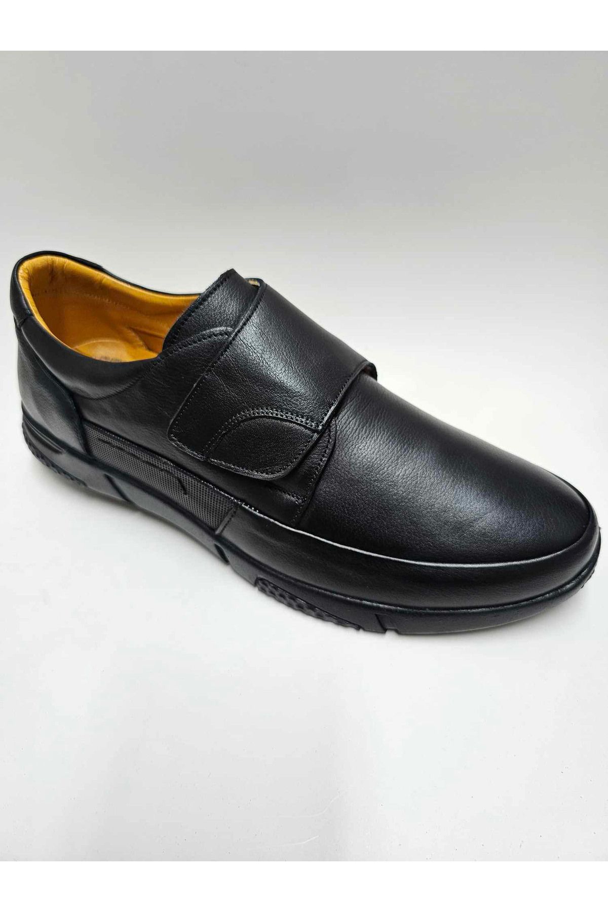 Luis Figo-Genuine Leather Large Number (45-46...) Black Cirtle Rubber Sole Men's Shoes 2