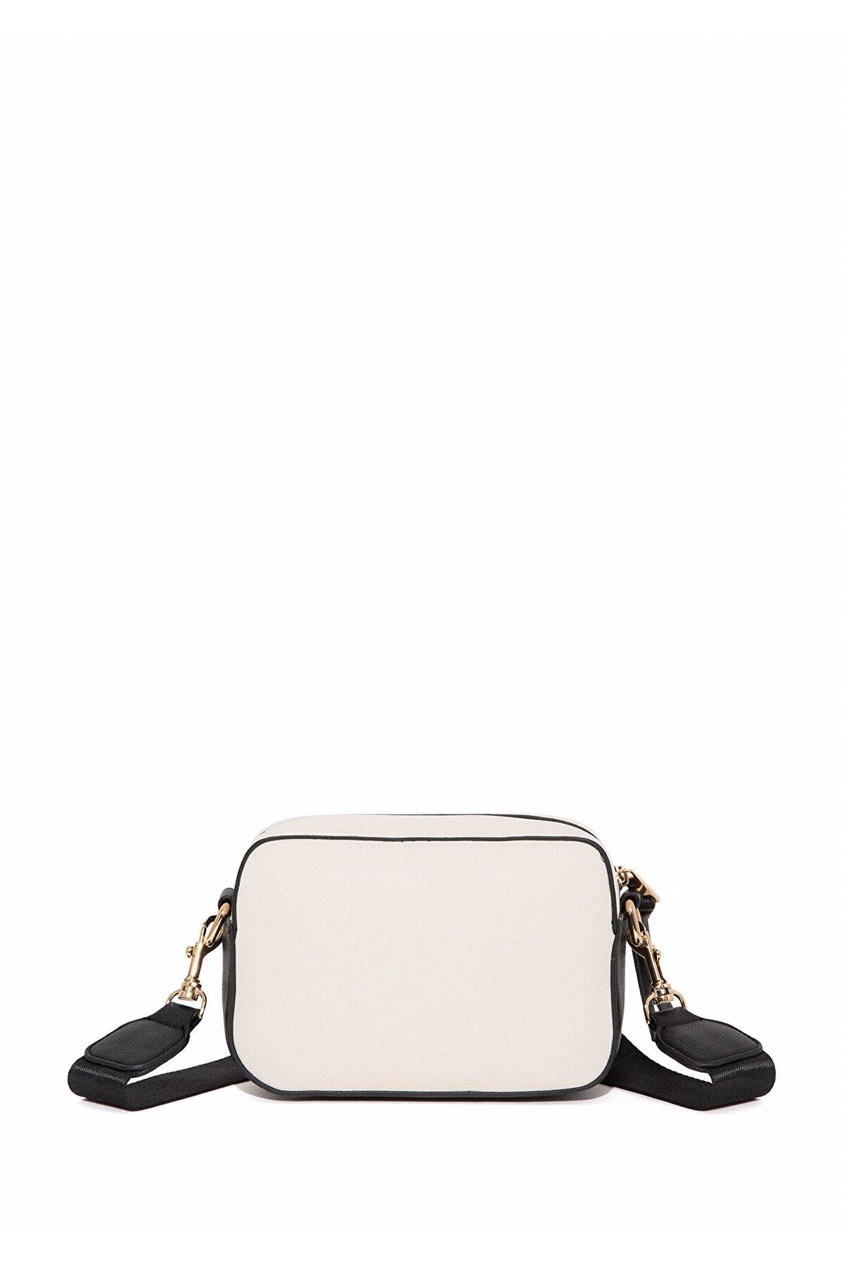 Mavi-White Crossbody Bag with Black Strap 1910084-70055 4