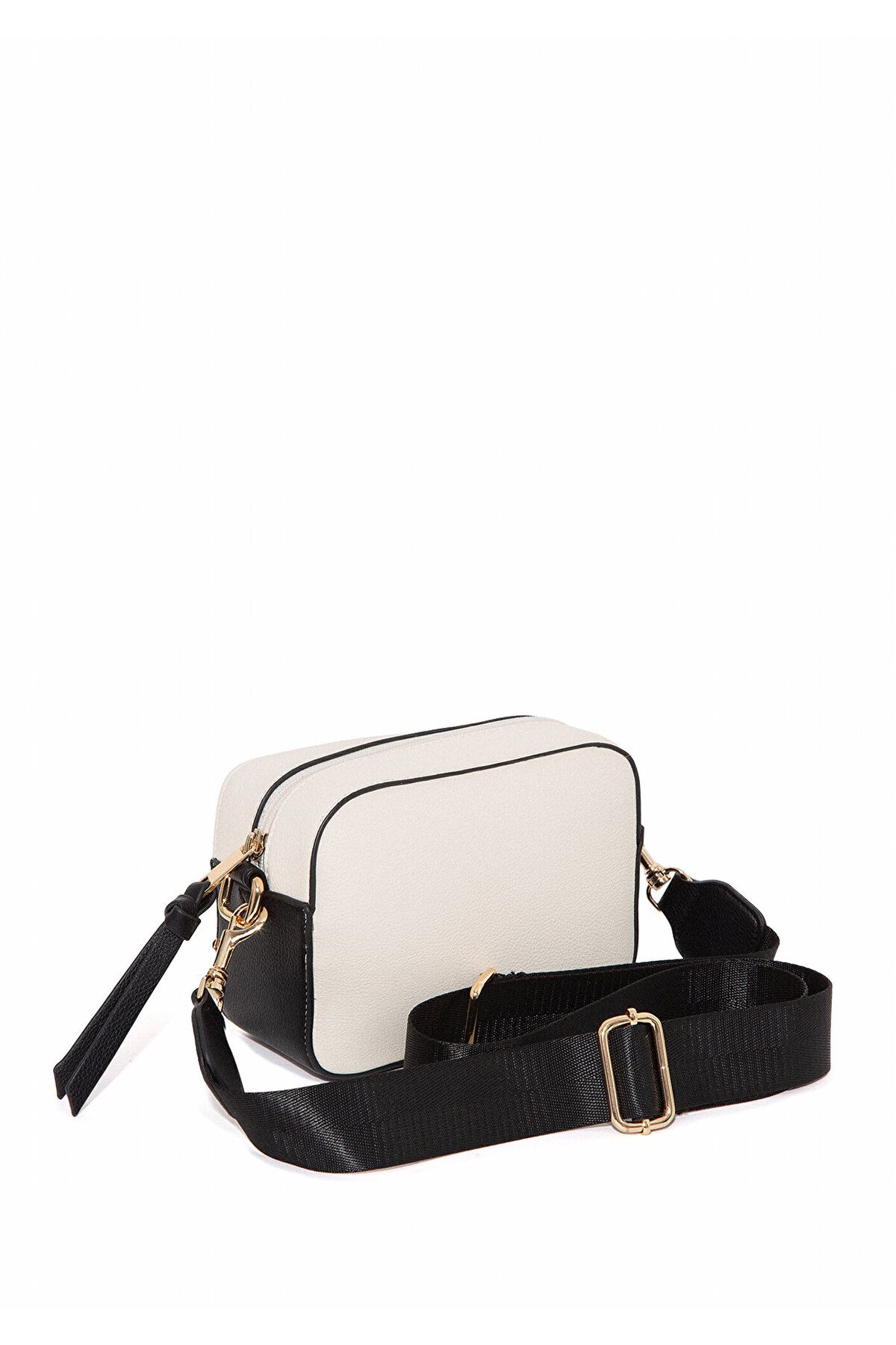 Mavi-White Crossbody Bag with Black Strap 1910084-70055 3