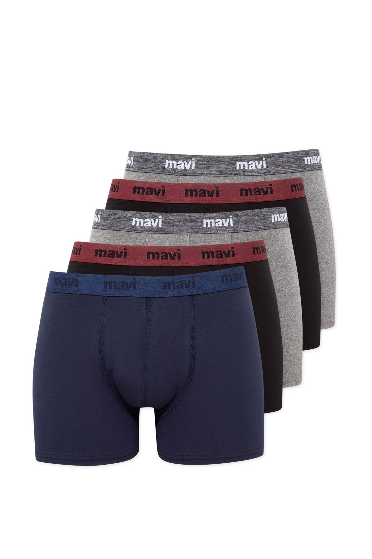 Mavi 5li Basic Boxer Seti 0910618-900