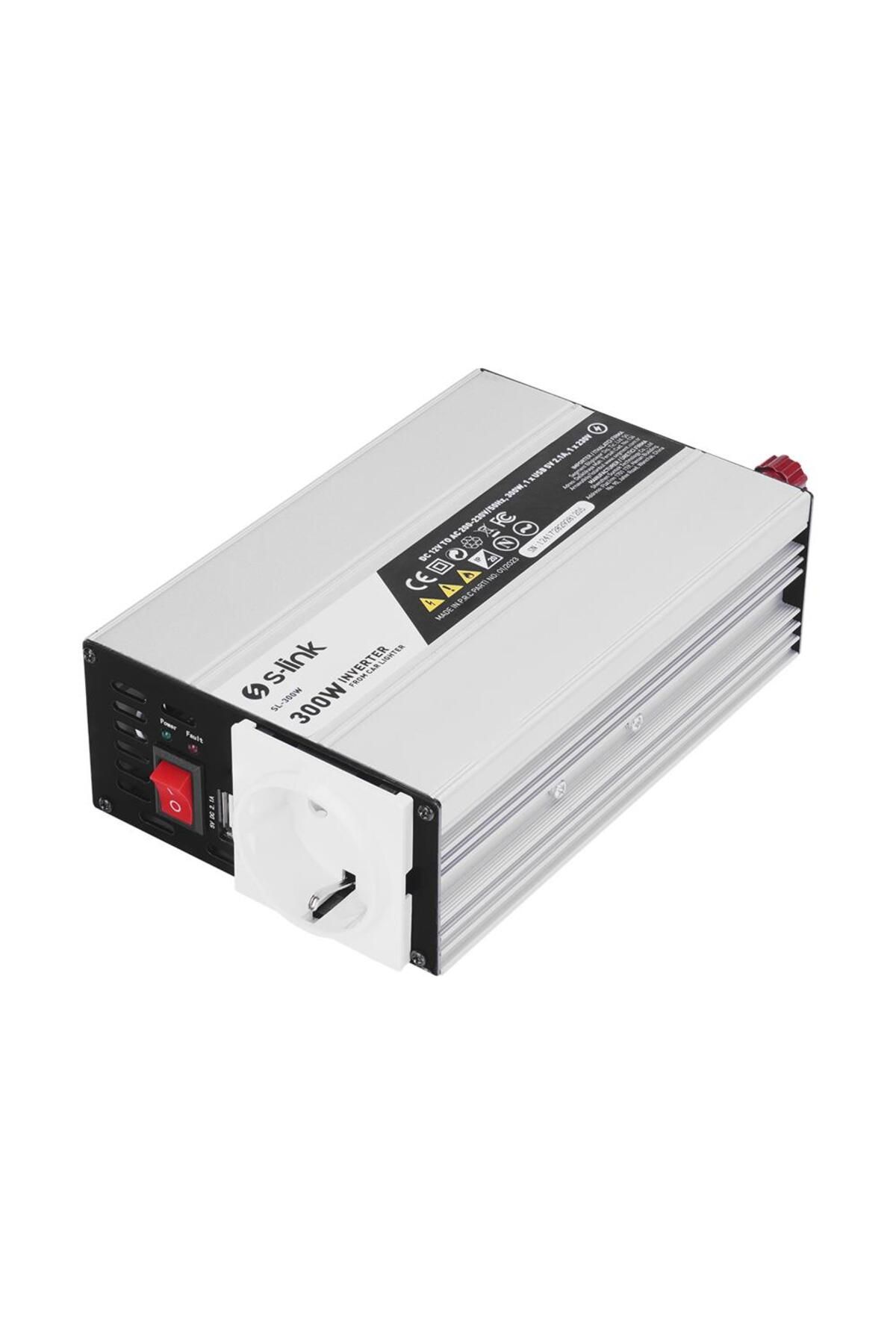 BLS STORE S-link SL-300W 300W DC12V-AC230V Çakmaktan Power Inverter