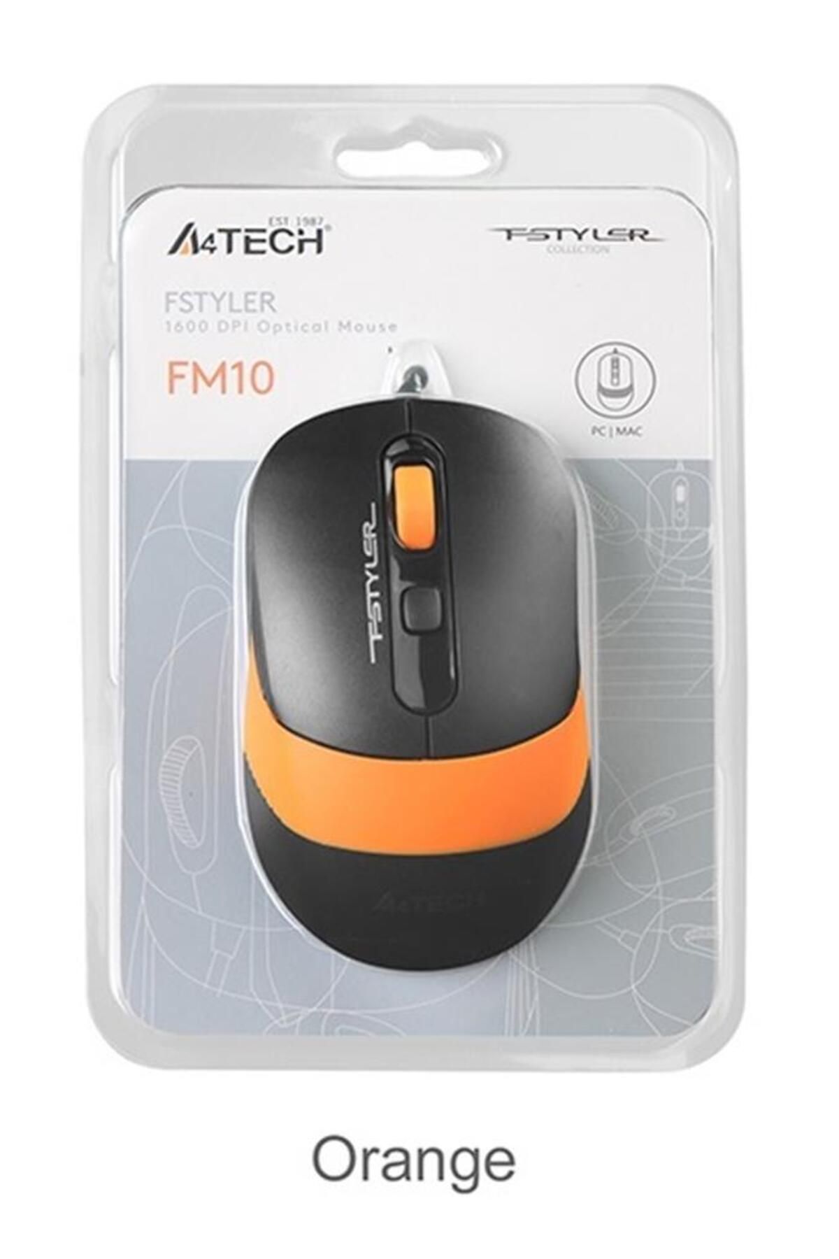 Vobotek Teknoloji A4 Tech Fm10 Usb Fstyler Turuncu Optik 1600 Dpı Mouse