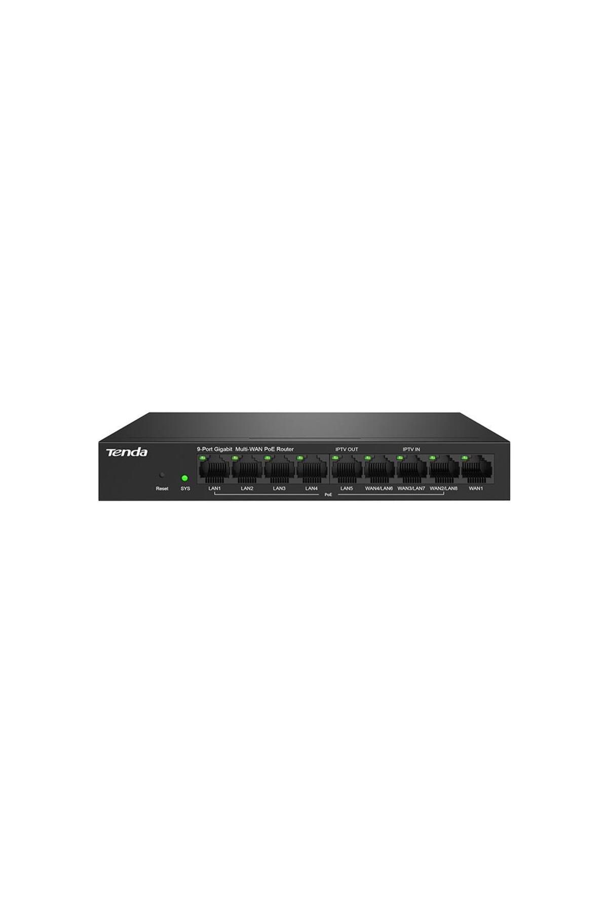 Vobotek Teknoloji Tenda G0-8G-PoE 9 Port 8 Port Poe+ 10-100-1000 Switch Çelik Kasa POE Router