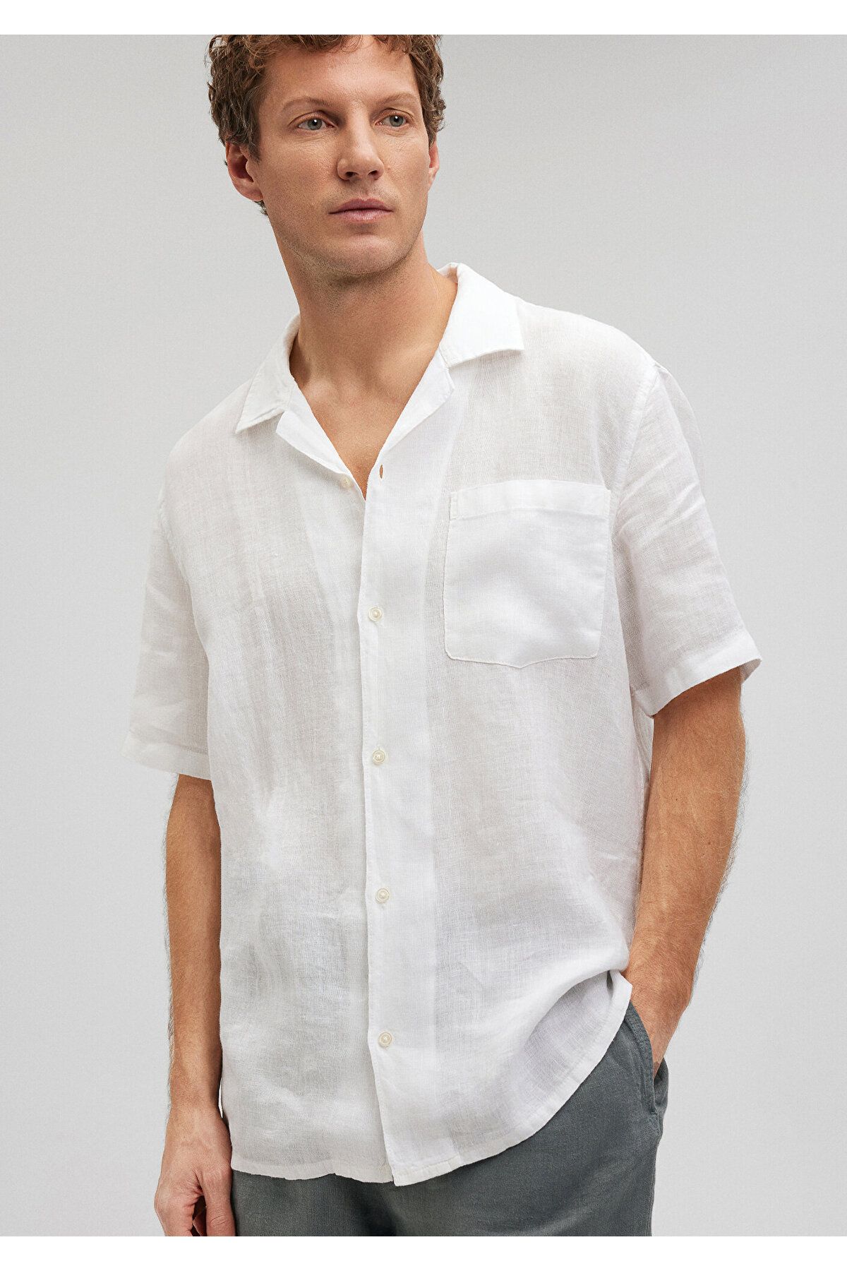 Mavi-Linen Regular Fit White Shirt -0210830-620 1