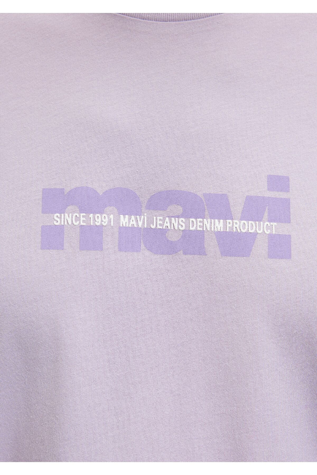 Mavi-Purple Regular Fit Logo Printed T-Shirt -0610943-70544 6