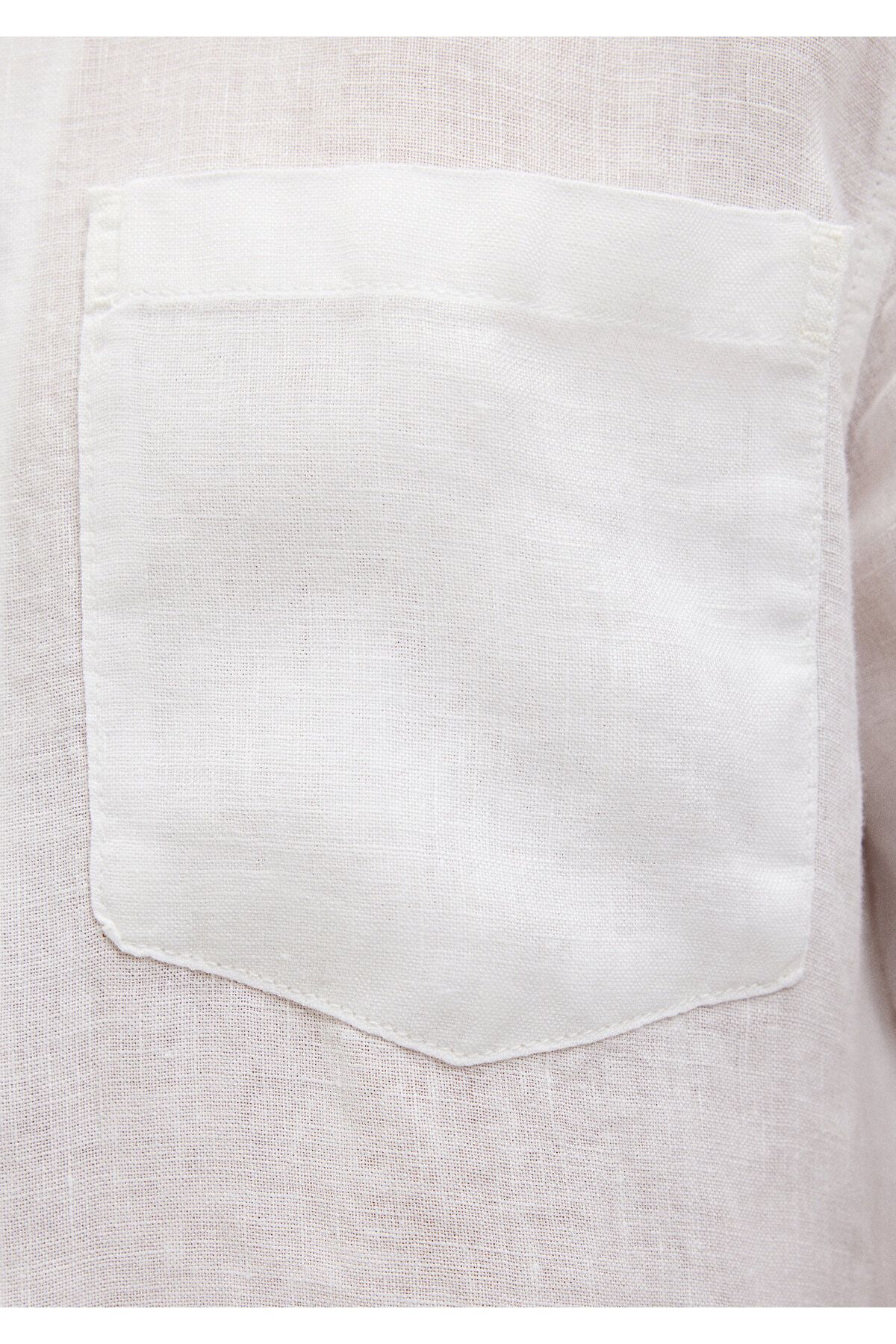 Mavi-Linen Regular Fit White Shirt -0210830-620 6