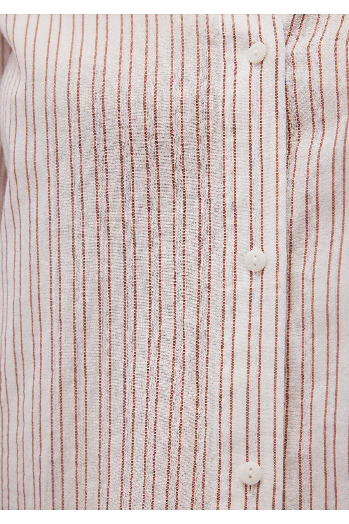 Mavi-Beige Striped Regular Fit Shirt - 1210846 -87983 6