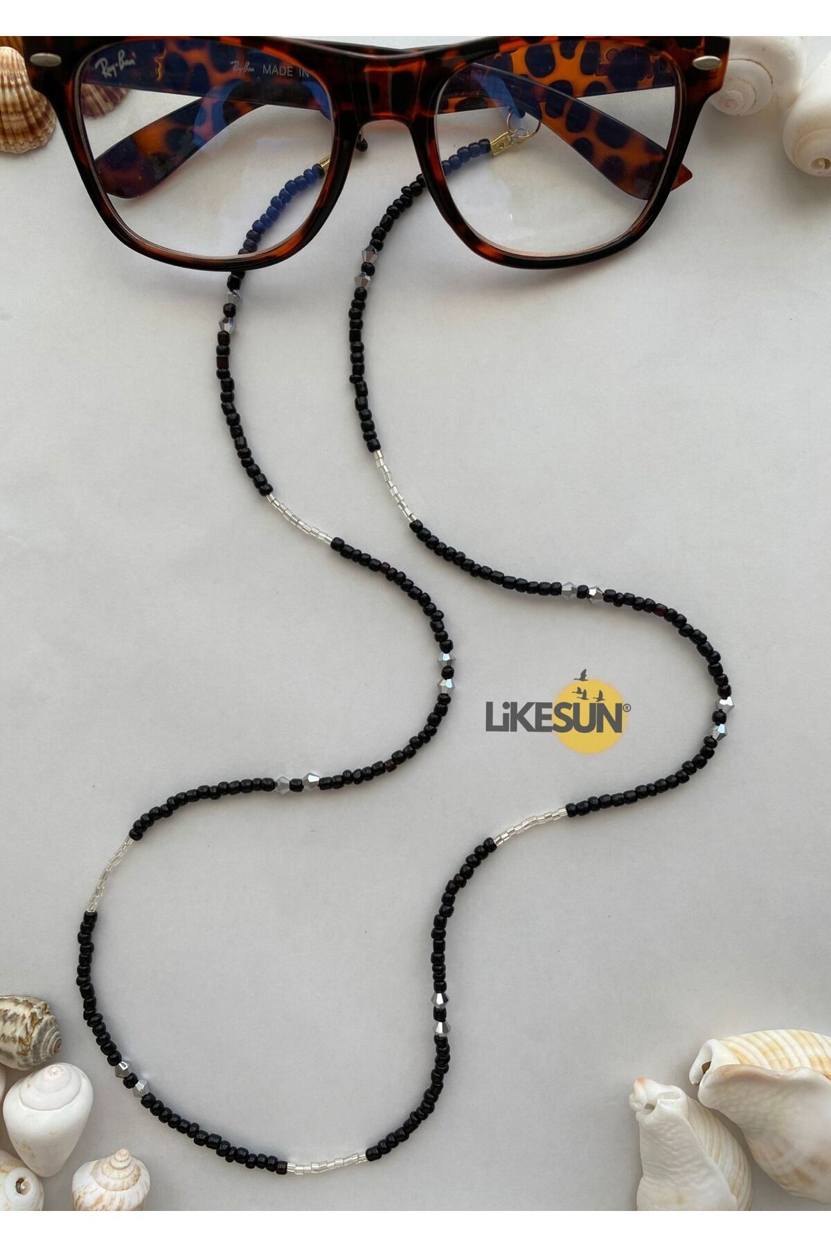 LiKESUN-Işıl Collection - Double Wrapped Necklace with Glasses Strap, Rope Antique and Chain Detail 4