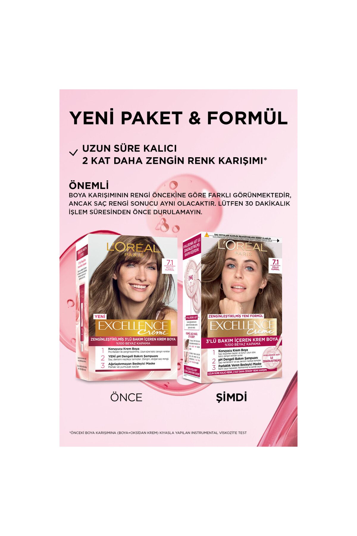 L'Oreal Paris رنگ مو کرم 100% پوشش موهای سفید Excellence رنگ سبز خاکستری شماره 7.1