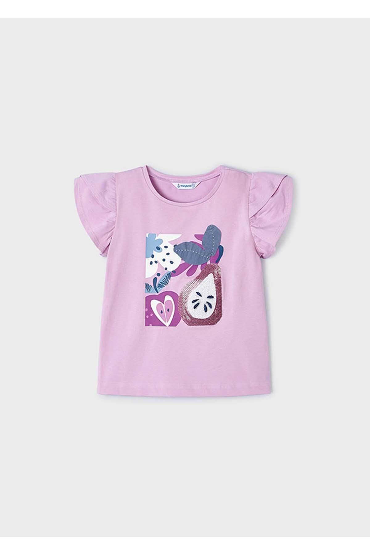 MAYORAL-Lilac Summer Short Sleeve T-Shirt for Girl 2