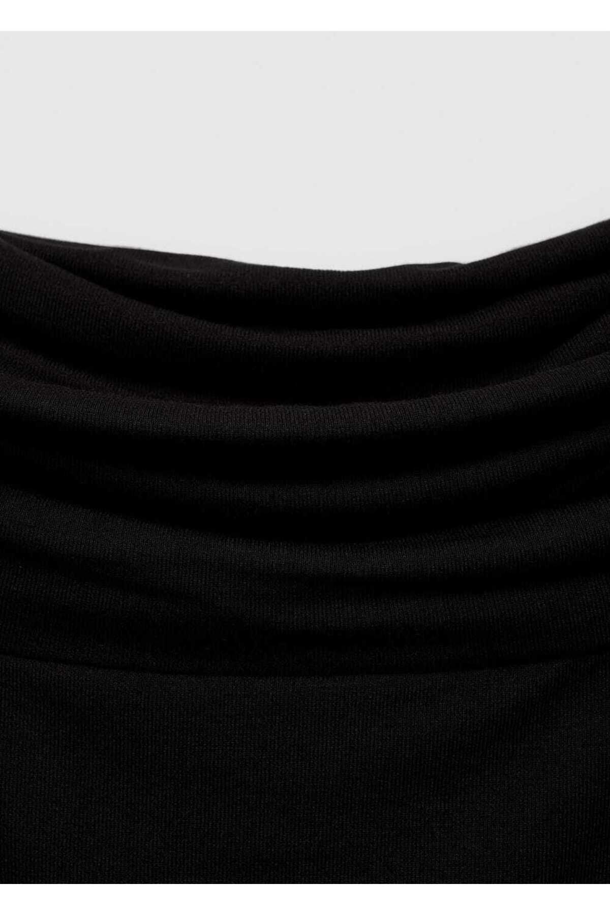 MANGO Woman-T-Shirt with Open Shoulders 6