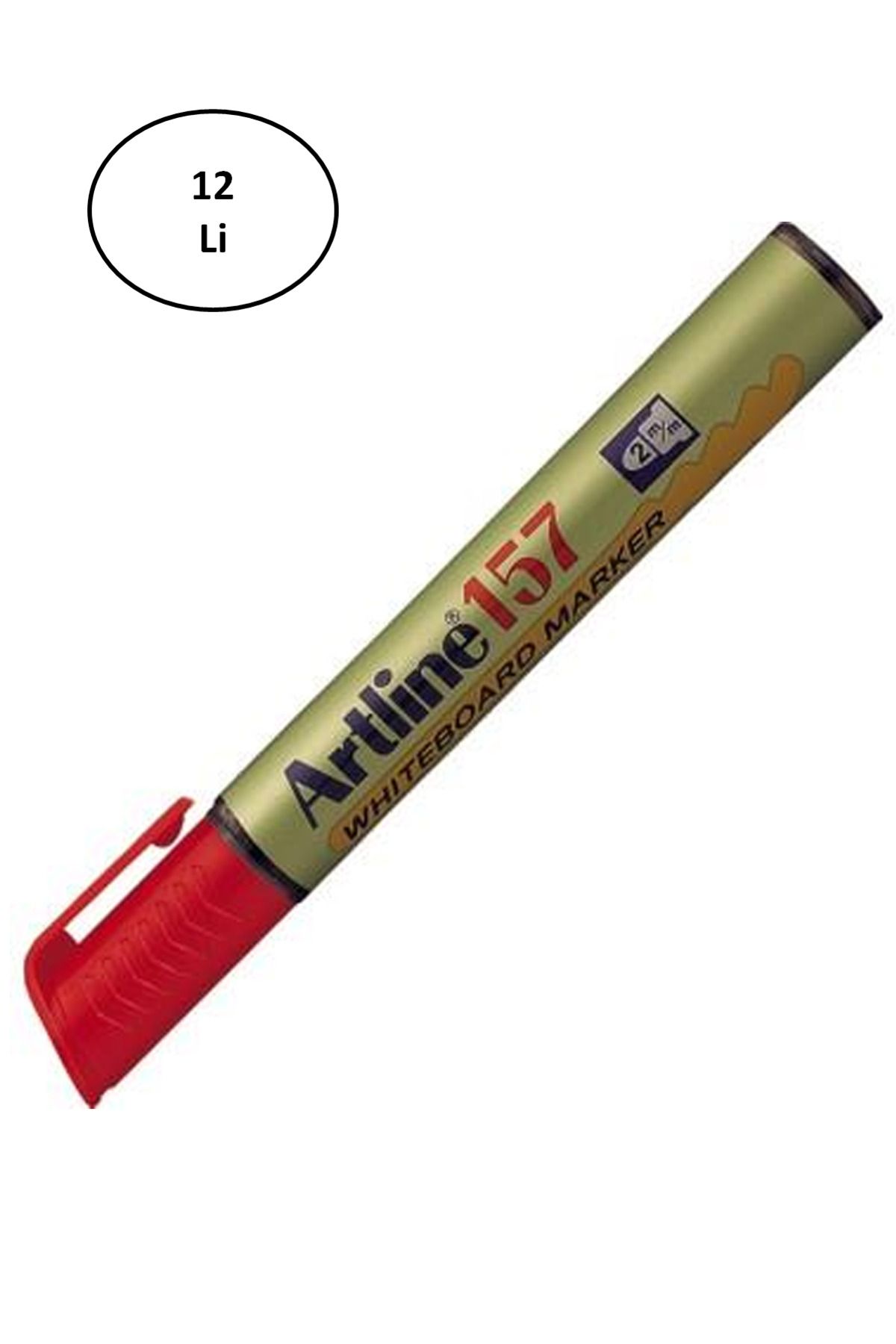 NETWORK ART Artline 159 Whiteboard Marker Red Kesik Uç 12'li