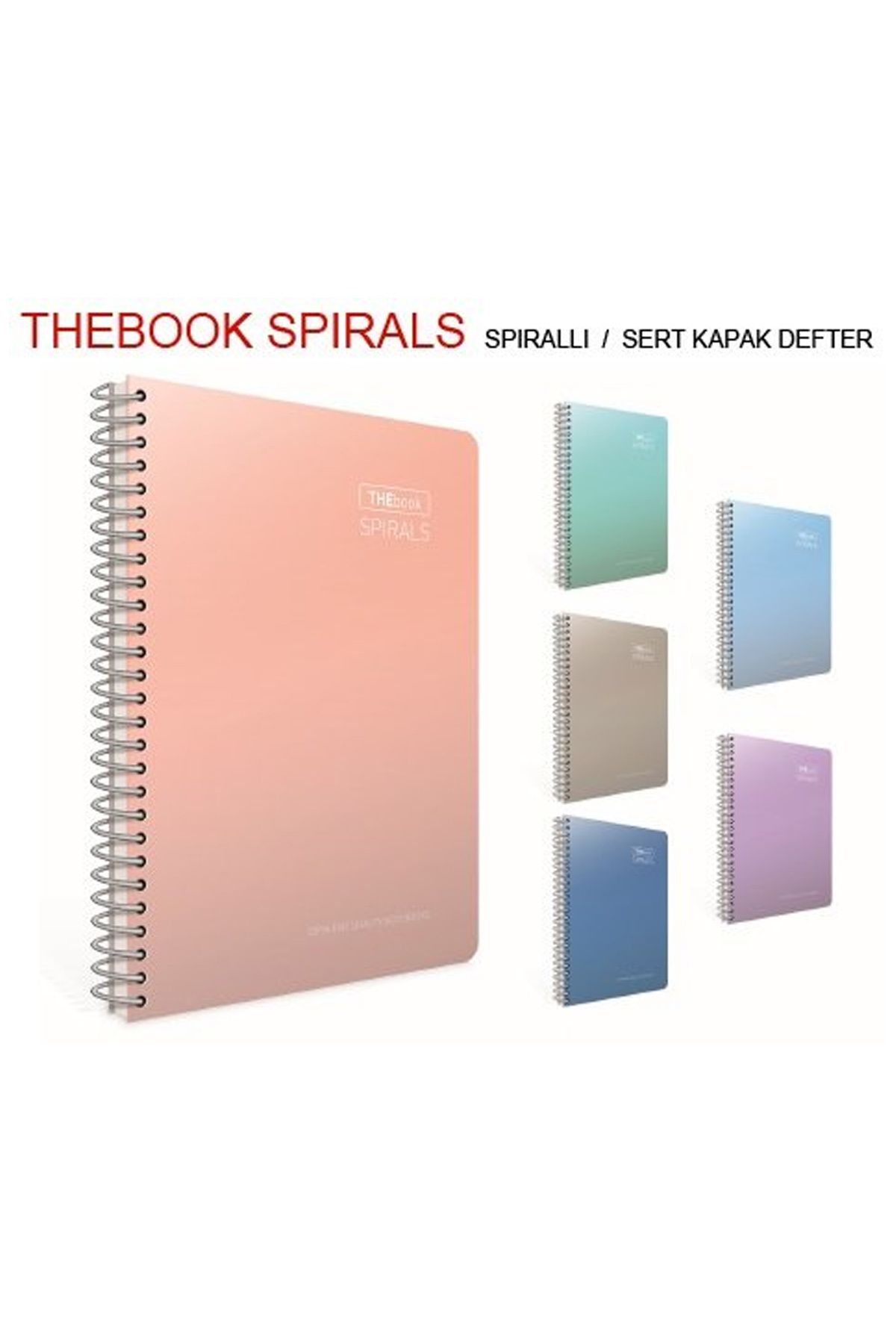 biltekno Gıpta Thebook 17x24 Sert Kapak Spiralli Pastel Defter 140 Yaprak Çizgili