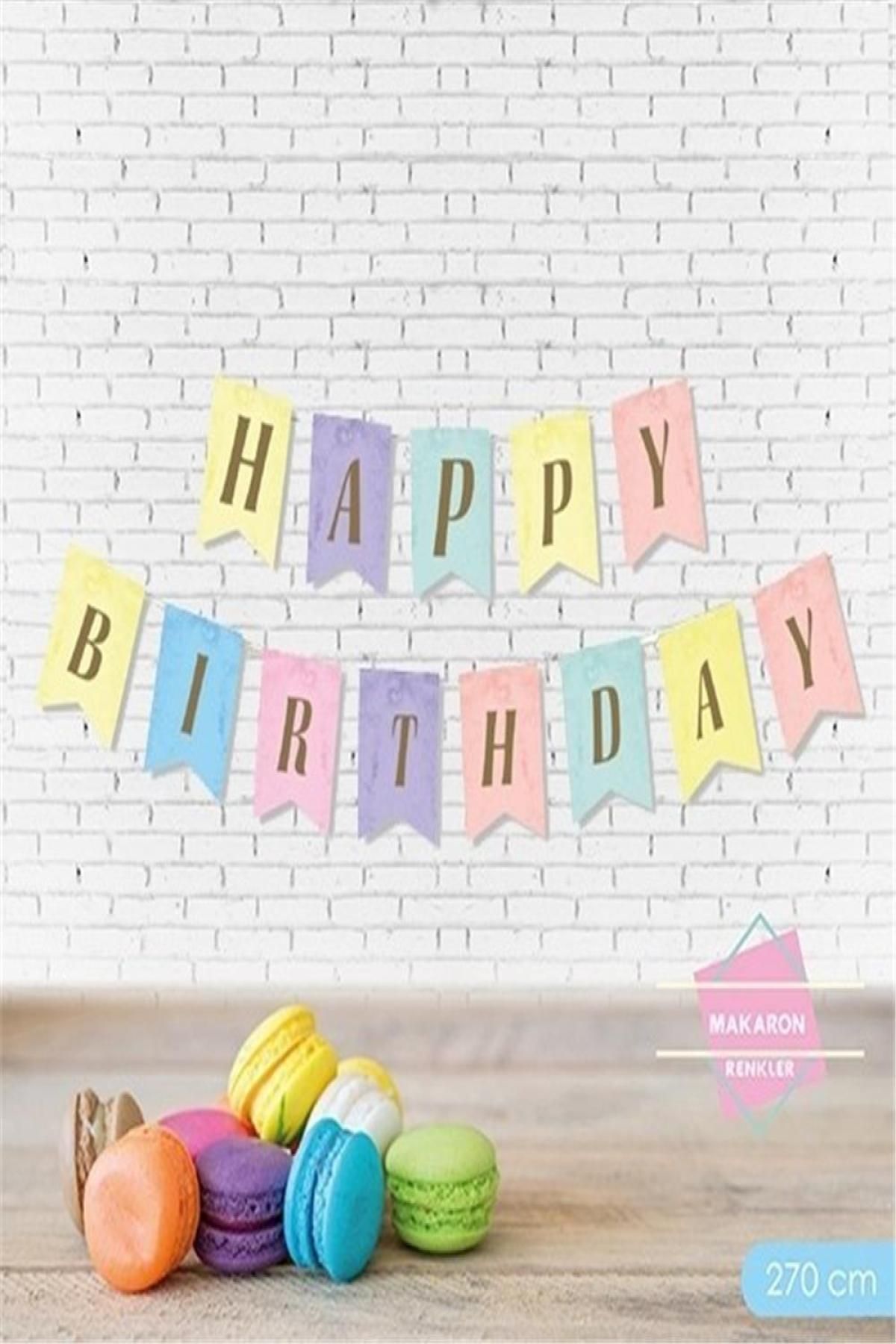 Nextpage Kika Happy Bırtday Harf Afiş Makaron Renkler Bnr71