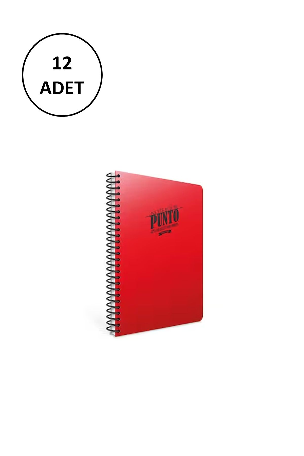 biltekno Gıpta Punto A5 Spiralli Pp Kapak Defter 60 Yaprak Çizgili (12 Li Paket)