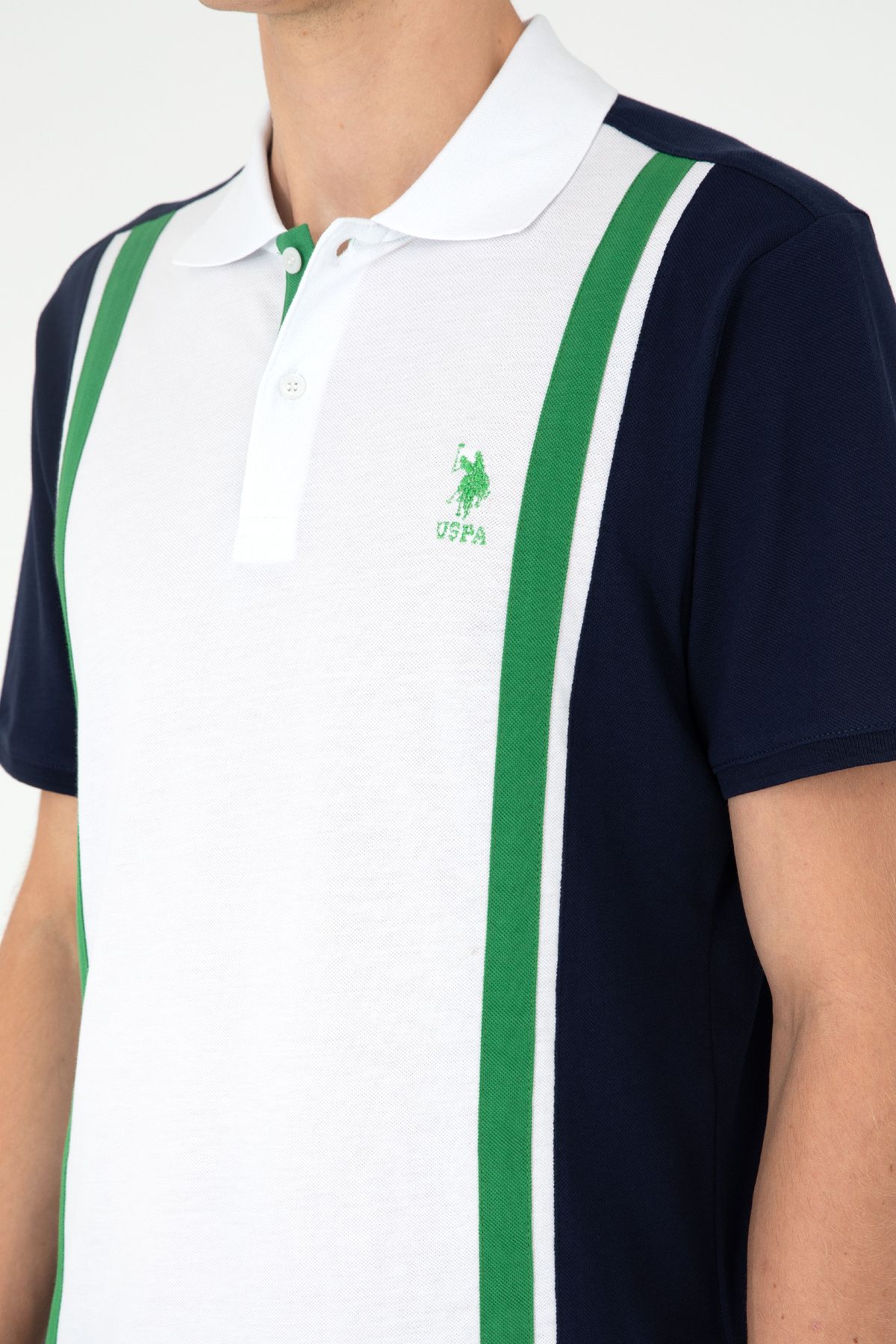تی شرت یقه پولو آبی مردانه دریایی U.S. Polo Assn.