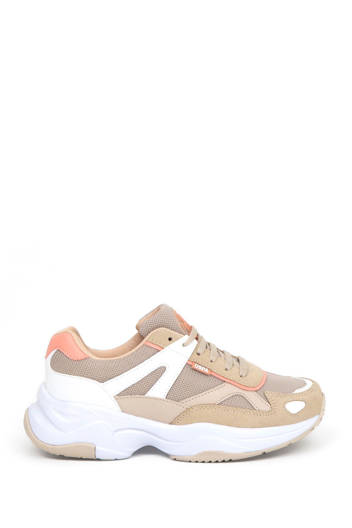 اسنیکر نود زنانه کفش های ورزشی بژ VR011 U.S. Polo Assn.